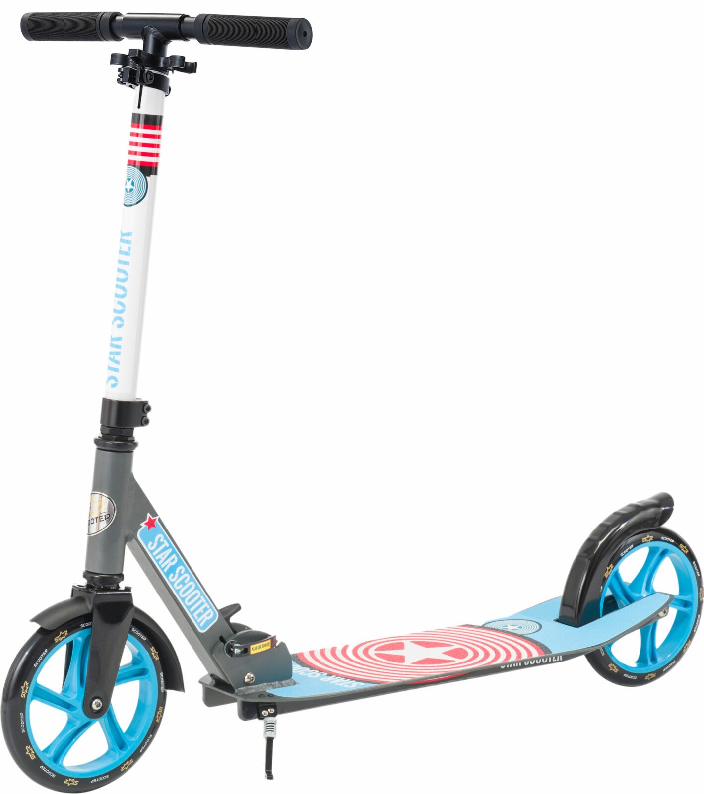STAR SCOOTER Alu City vouwbaar 205mm XXL staplank grijs / blauw