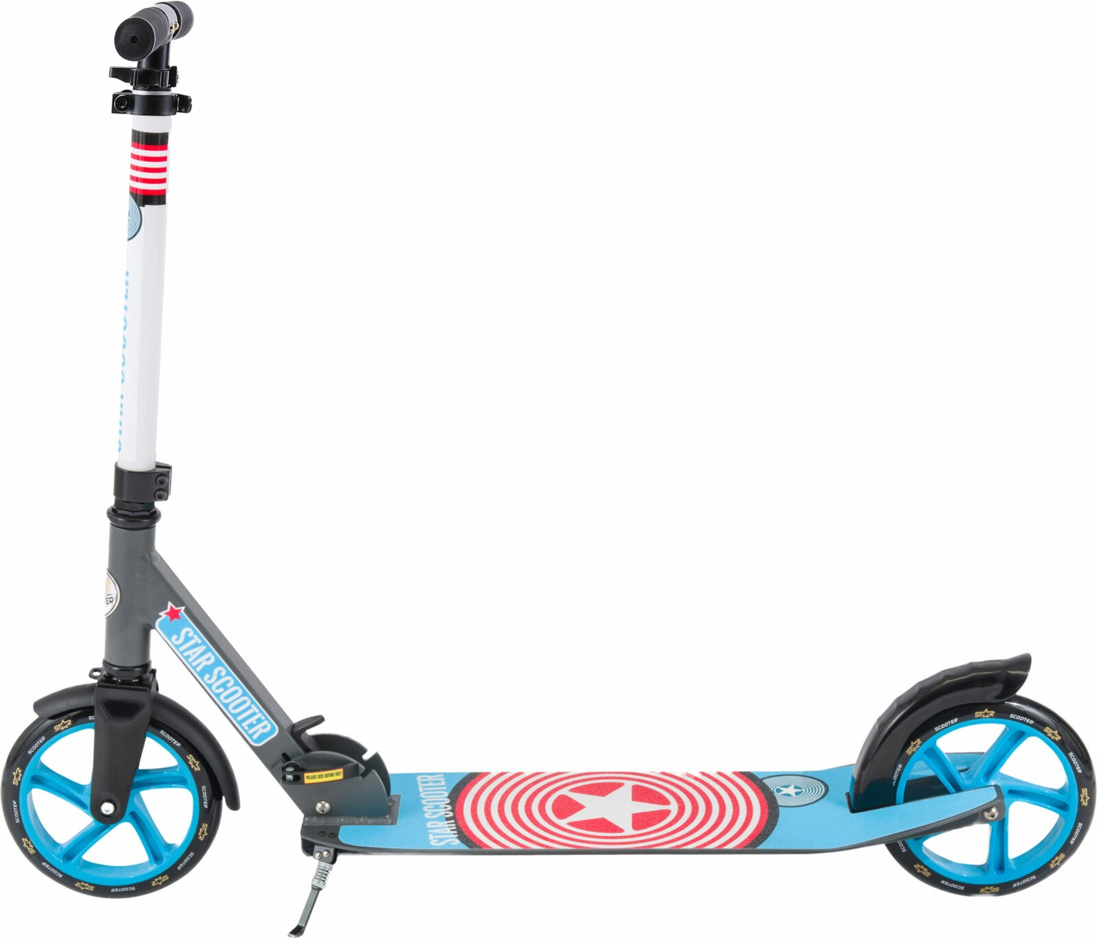 STAR SCOOTER Alu City vouwbaar 205mm XXL staplank grijs / blauw - Afbeelding 2