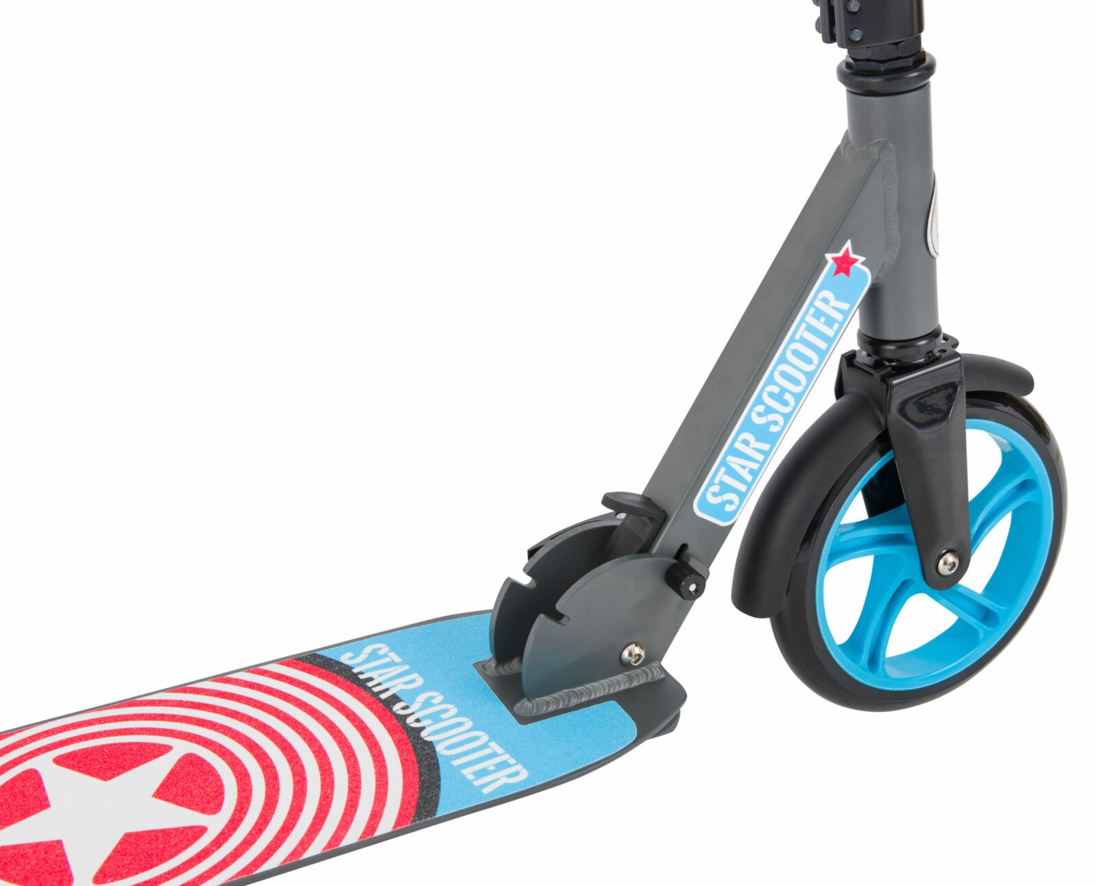 STAR SCOOTER Alu City vouwbaar 205mm XXL staplank grijs / blauw - Afbeelding 3