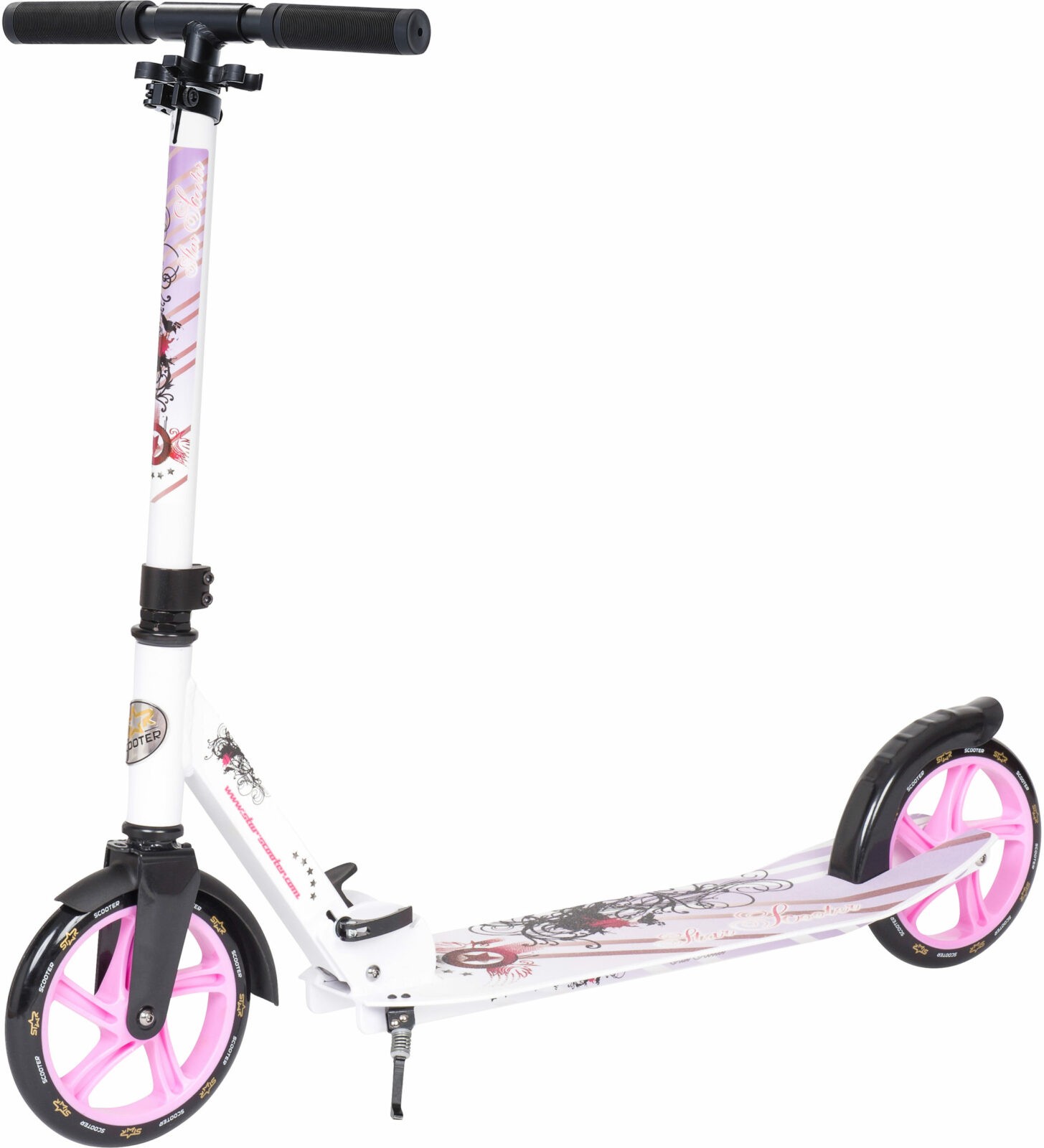 STAR SCOOTER Alu City vouwbaar 205mm XXL staplank wit / lila