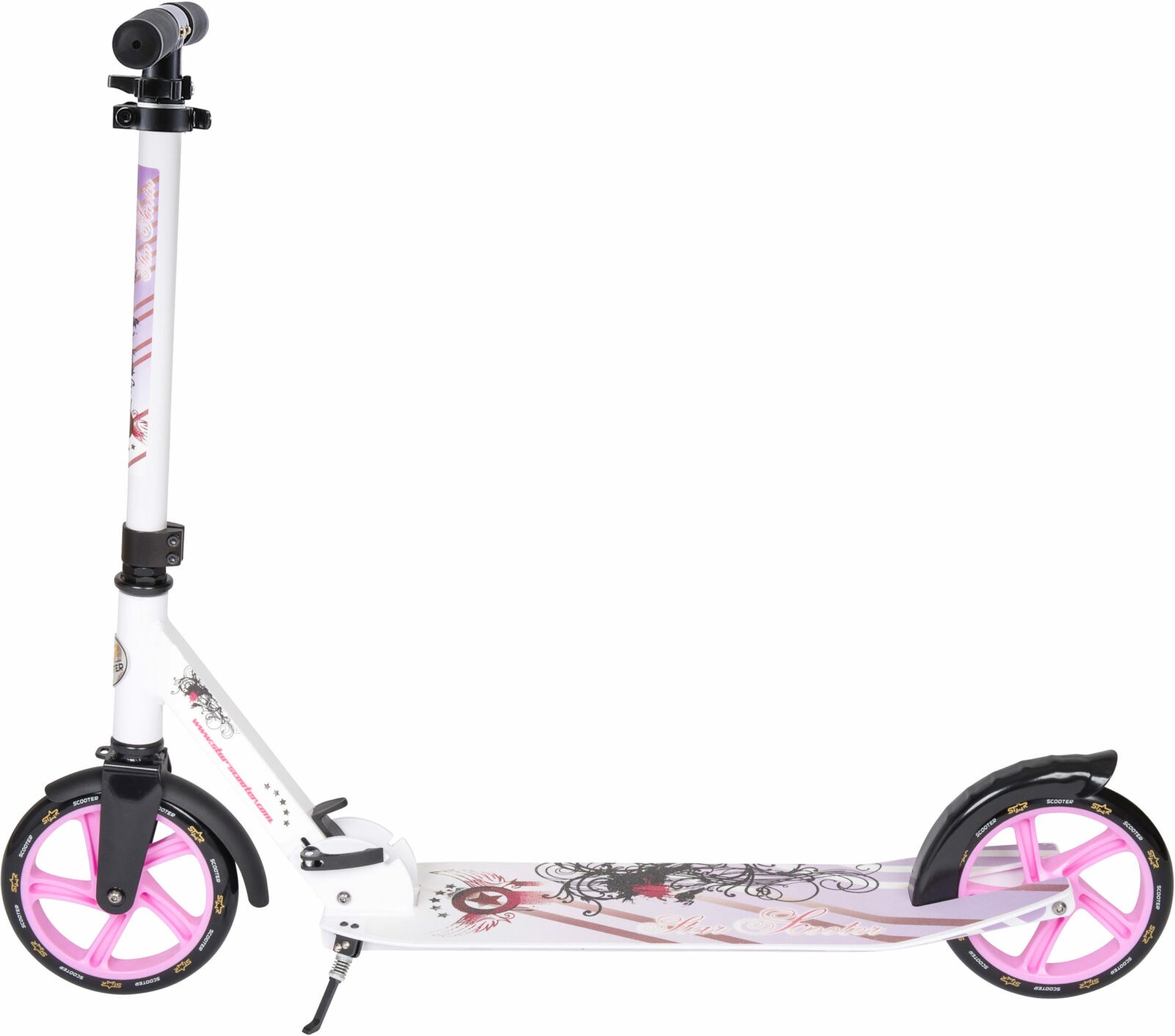 STAR SCOOTER Alu City vouwbaar 205mm XXL staplank wit / lila - Afbeelding 2