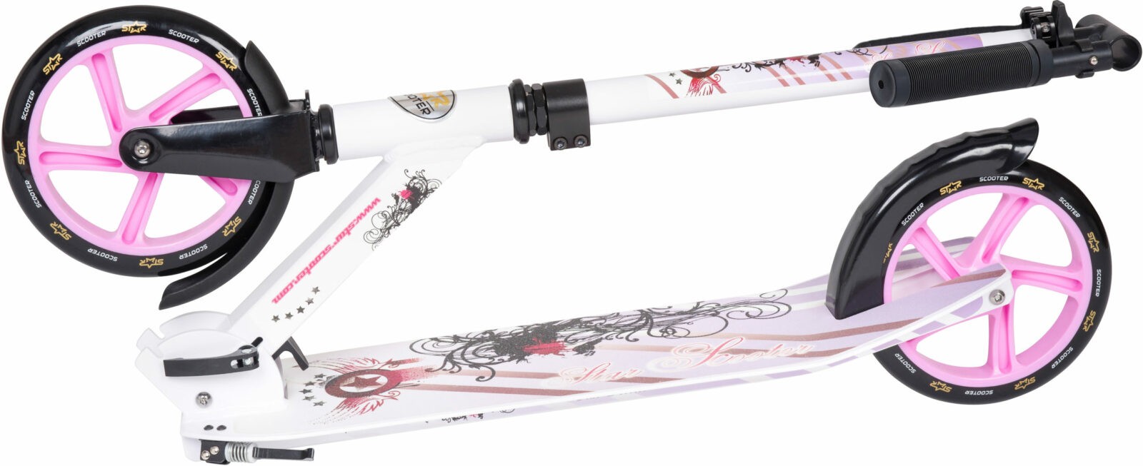 STAR SCOOTER Alu City vouwbaar 205mm XXL staplank wit / lila - Afbeelding 6