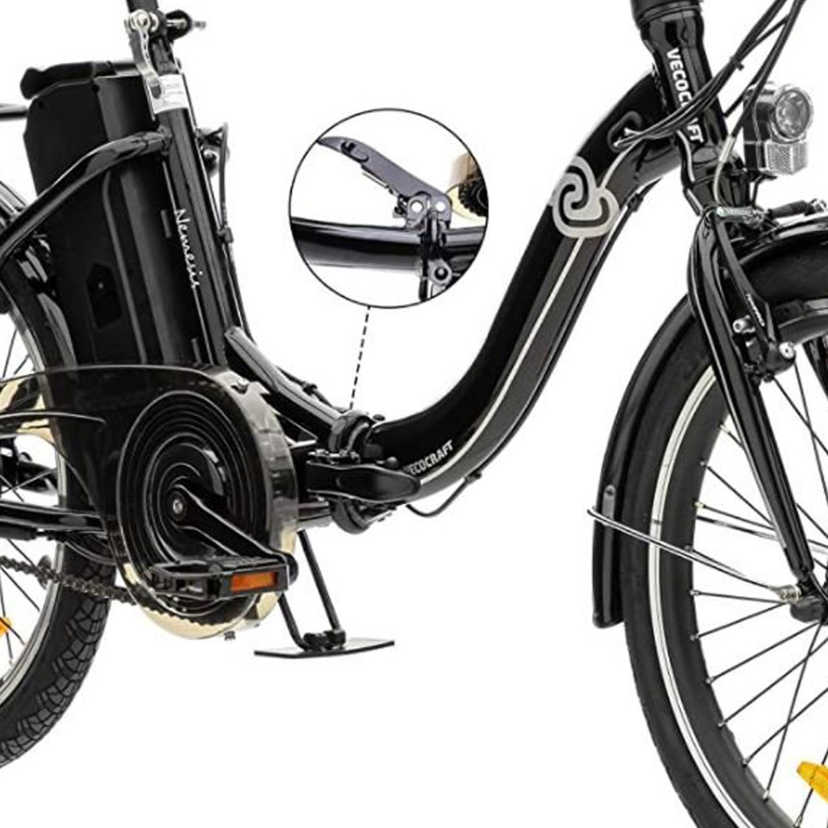 Elektrische vouwfiets Nemesis lage instap zwart 13 Ah - Afbeelding 2