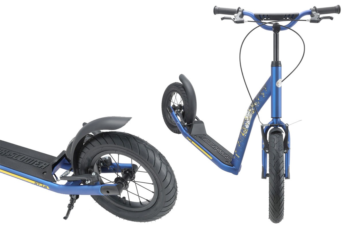 Bikestar autoped New Gen Sport 16 inch - 12 inch blauw - Afbeelding 2