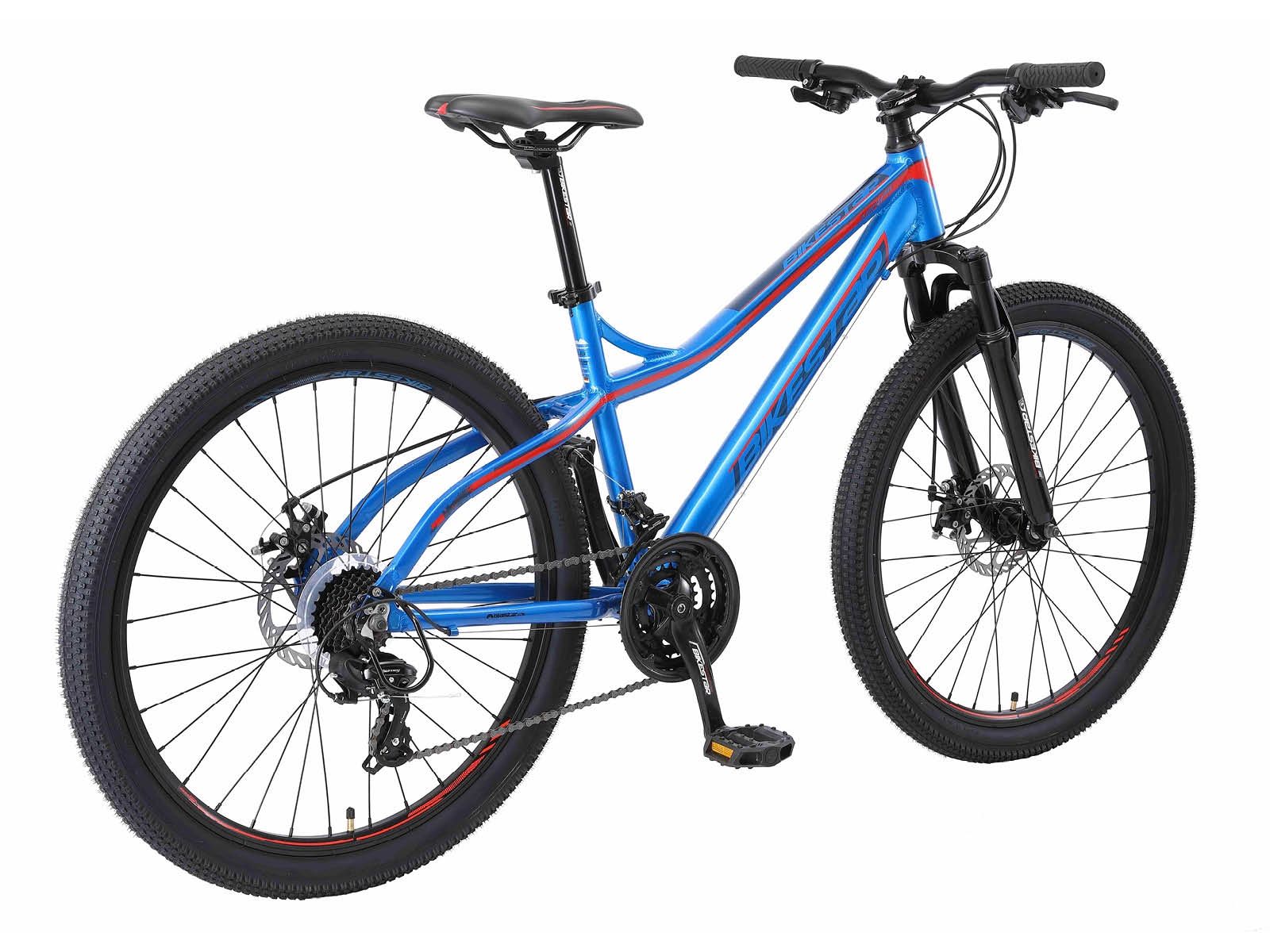 Bikestar Hardtail MTB Alu 26 Inch 21 Speed Blauw/Rood - Afbeelding 3