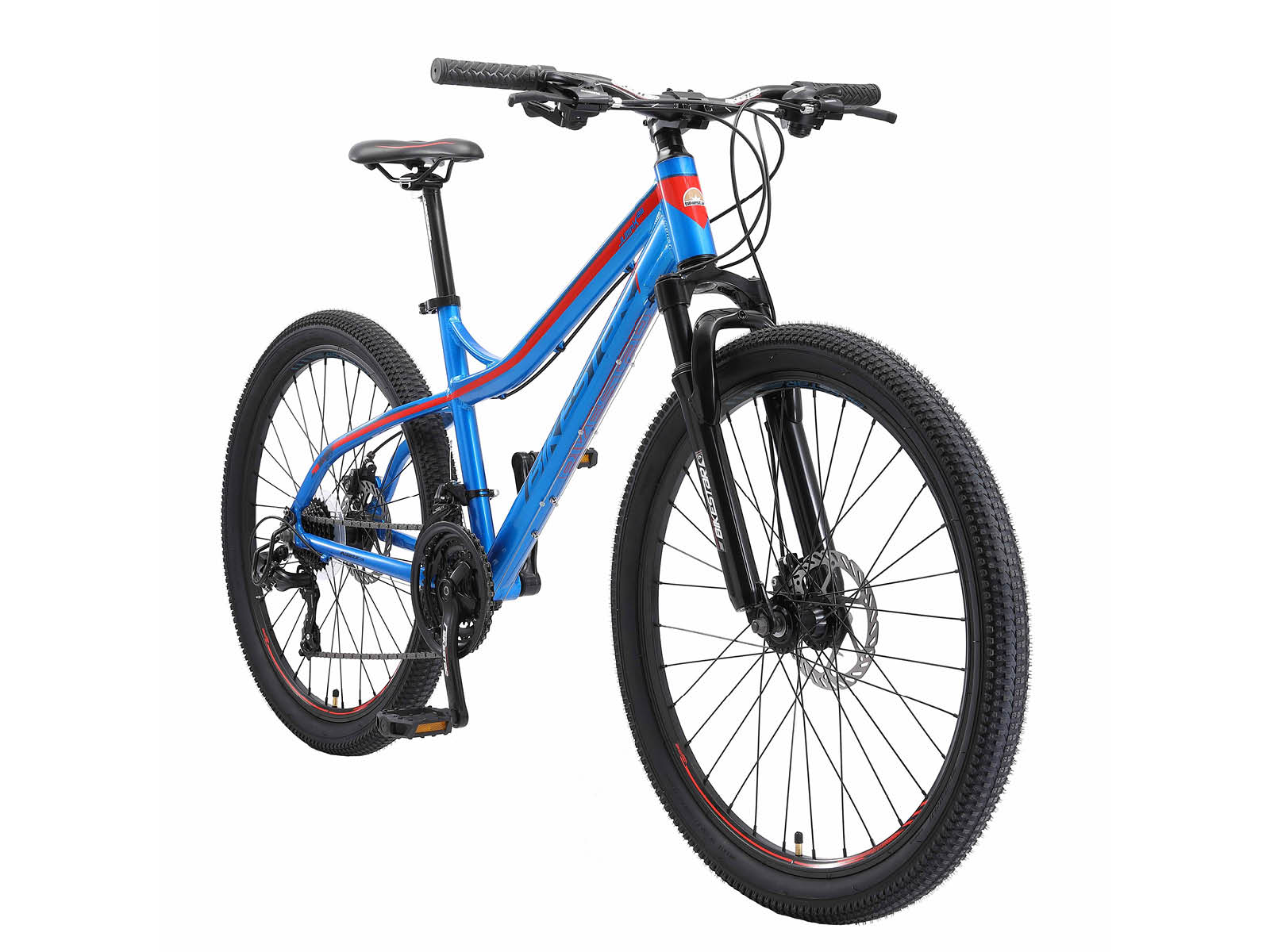 Bikestar Hardtail MTB Alu 26 Inch 21 Speed Blauw/Rood - Afbeelding 2