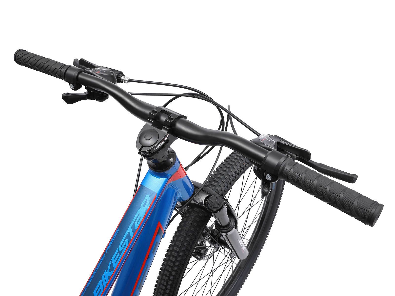 Bikestar Hardtail MTB Alu 26 Inch 21 Speed Blauw/Rood - Afbeelding 4
