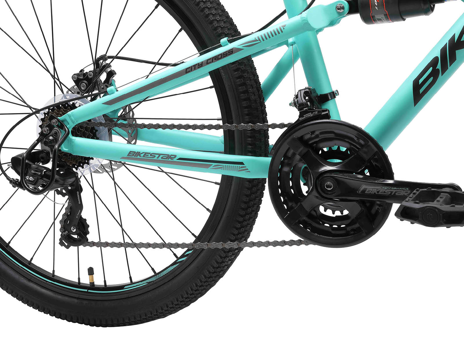 Bikestar Fully MTB Alu 26 Inch 21 Speed Mintgroen - Afbeelding 5