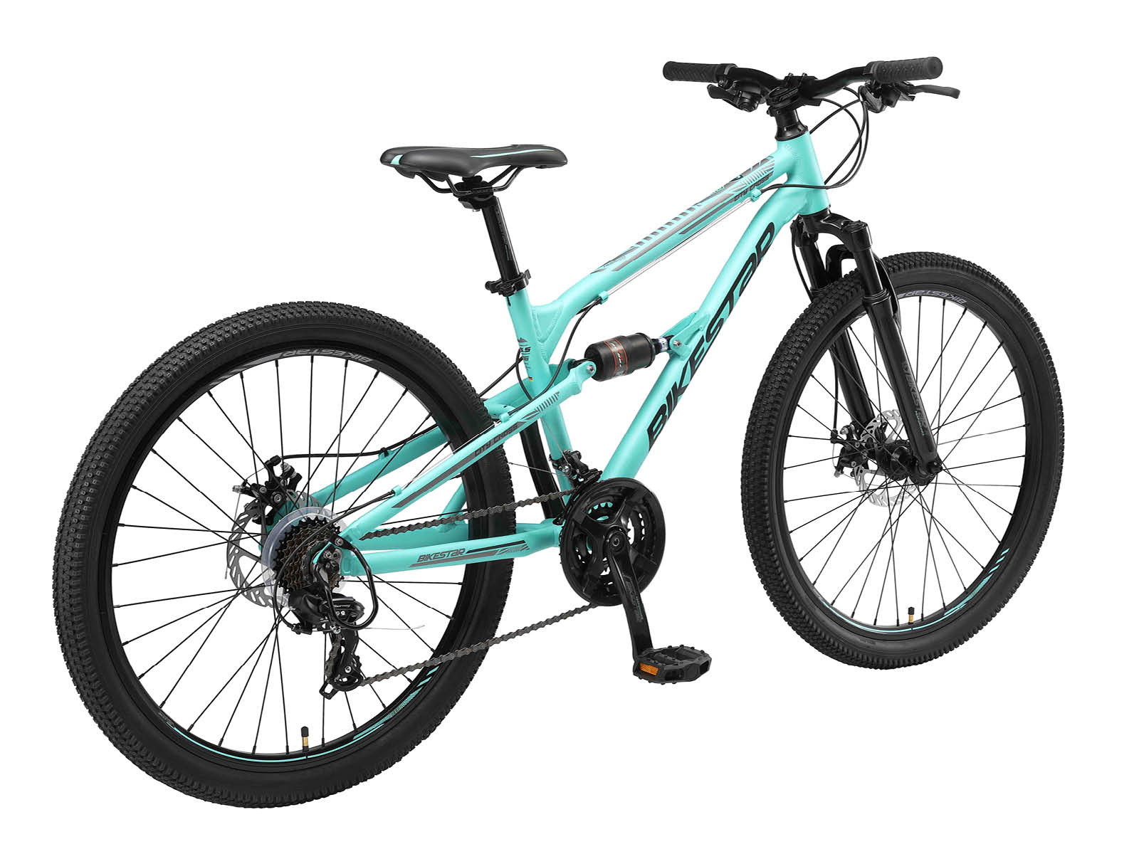 Bikestar Fully MTB Alu 26 Inch 21 Speed Mintgroen - Afbeelding 3