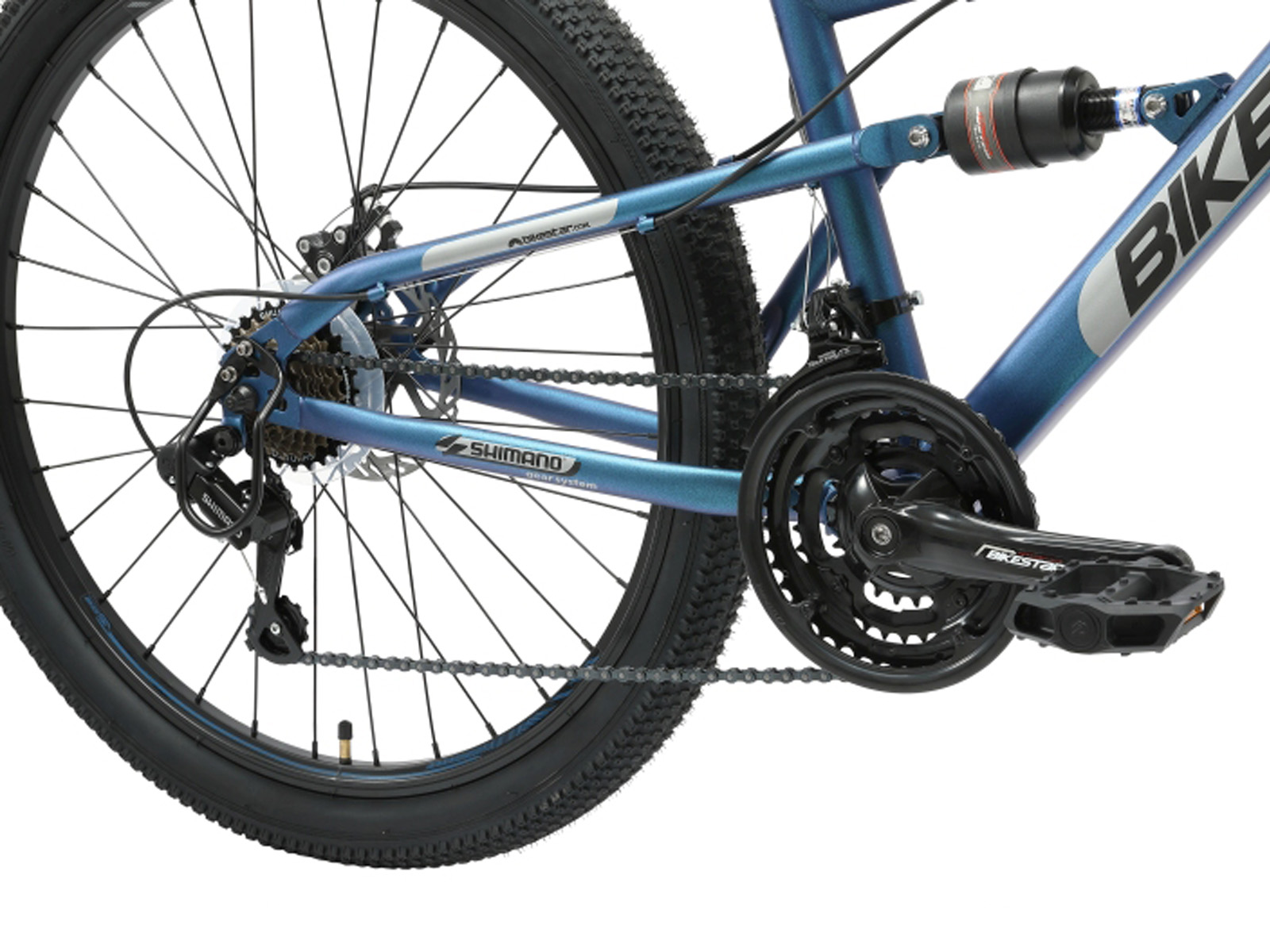 Bikestar Fully MTB Staal Medium 26 Inch 21 Speed Blauw TK - Afbeelding 4