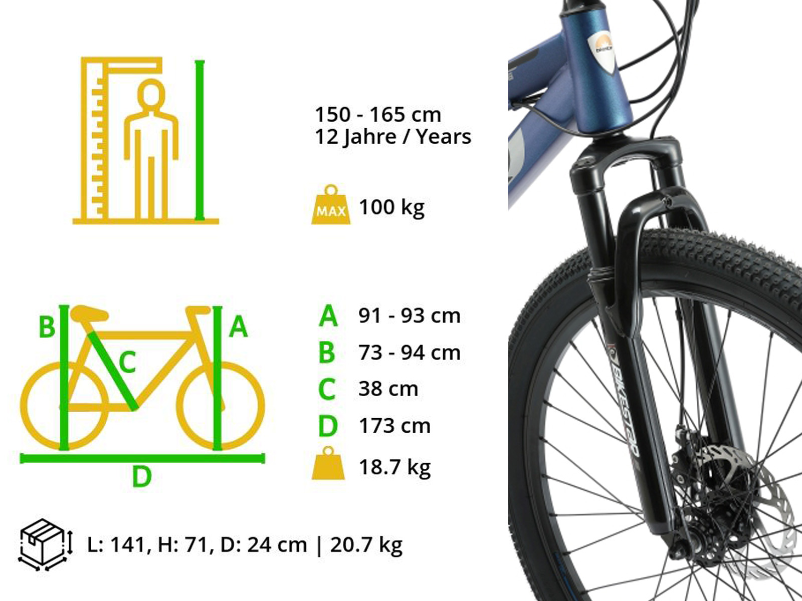 Bikestar Fully MTB Staal Medium 26 Inch 21 Speed Blauw TK - Afbeelding 6