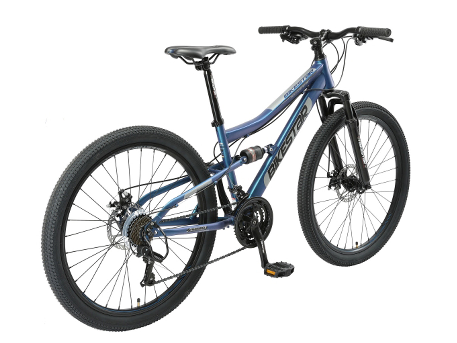 Bikestar Fully MTB Staal Medium 26 Inch 21 Speed Blauw TK - Afbeelding 3