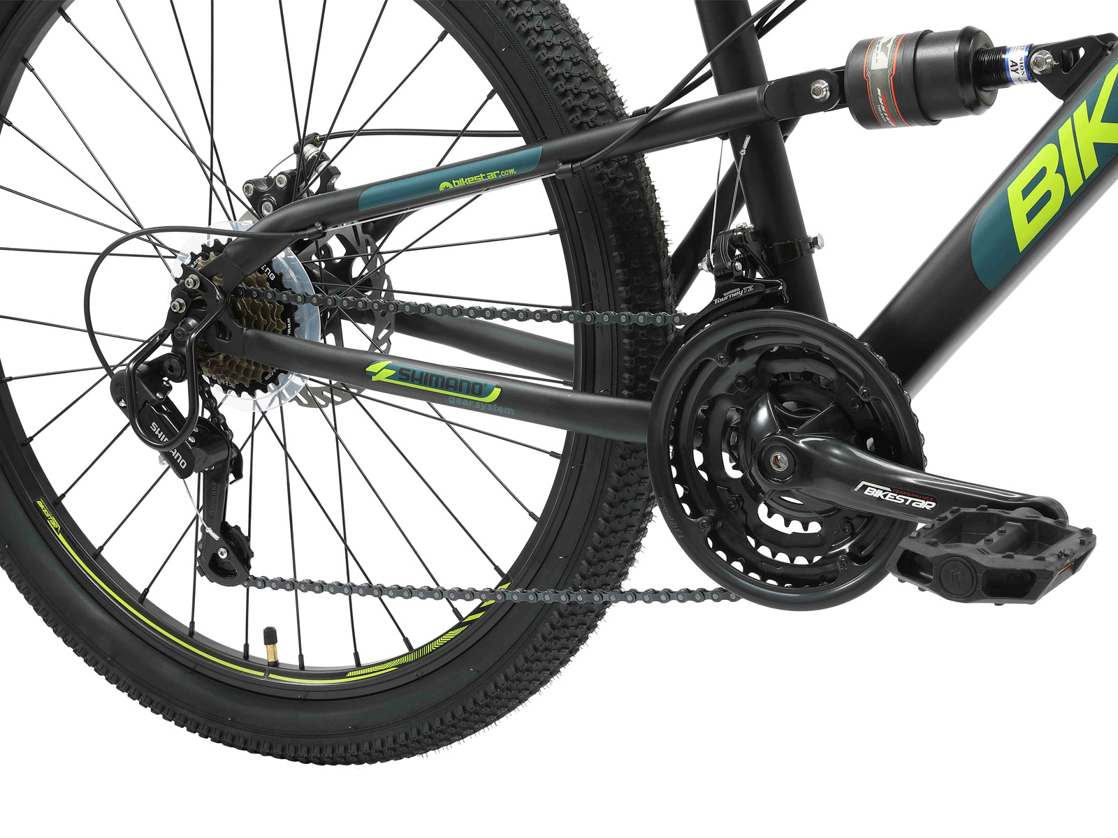 Bikestar Fully MTB Staal Medium 26 Inch 21 Speed Zwart - Afbeelding 4