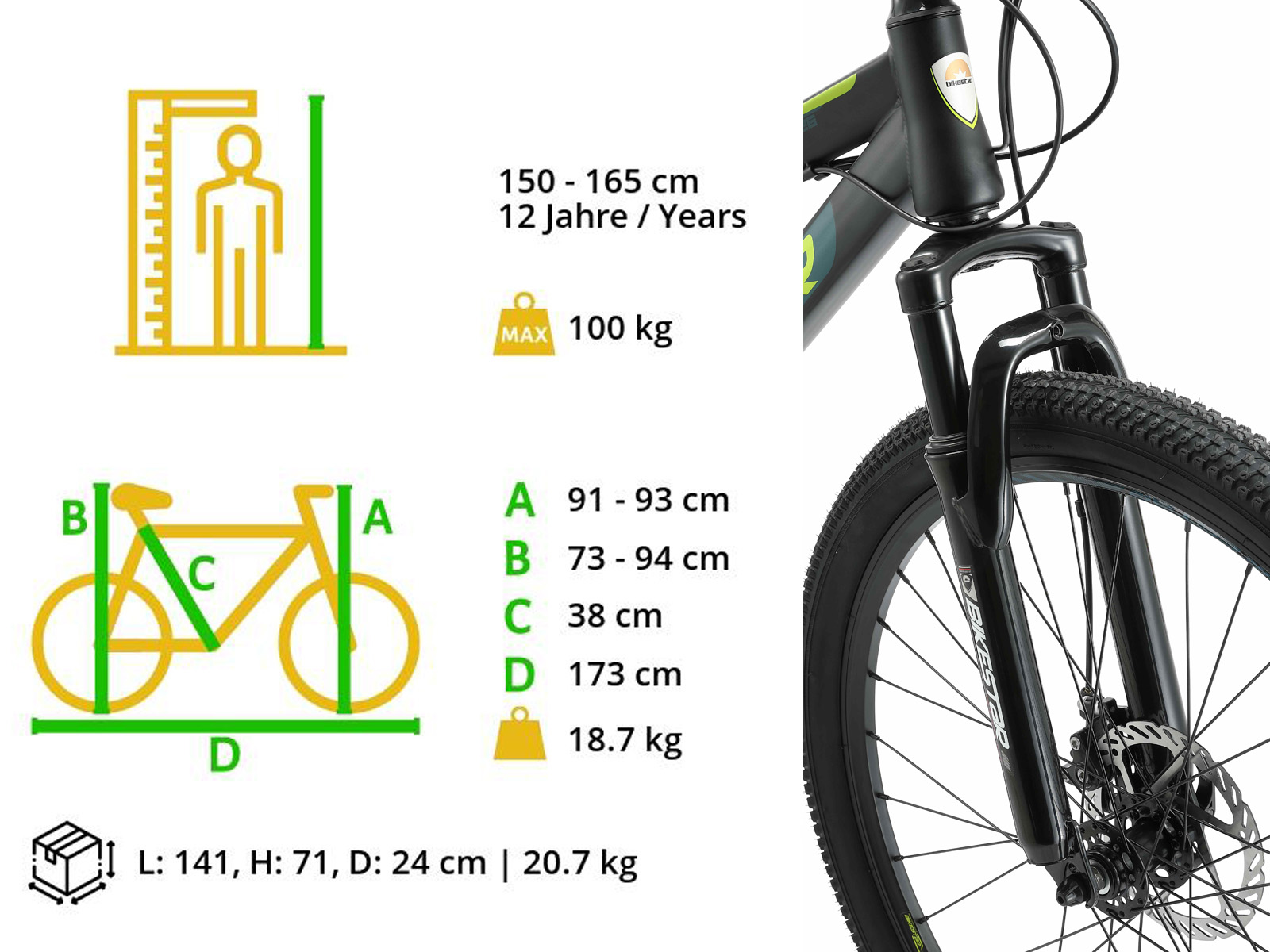 Bikestar Fully MTB Staal Medium 26 Inch 21 Speed Zwart - Afbeelding 6