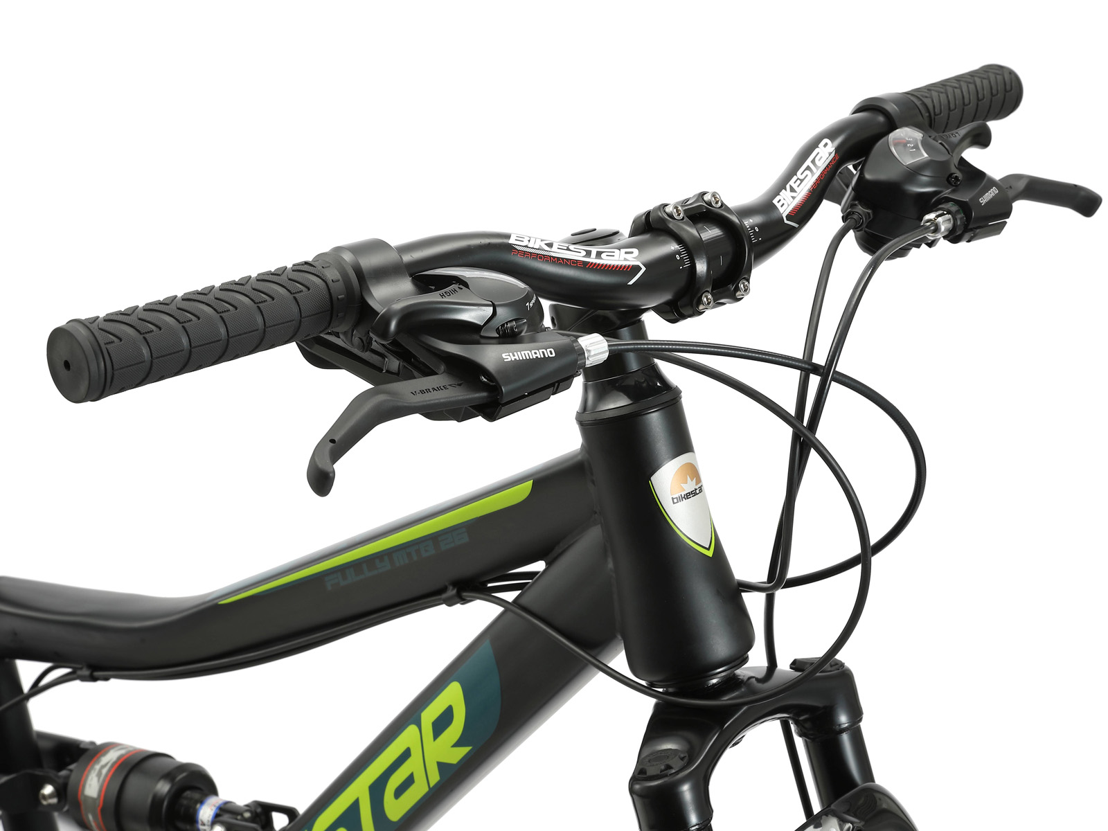 Bikestar Fully MTB Staal Medium 26 Inch 21 Speed Zwart - Afbeelding 5