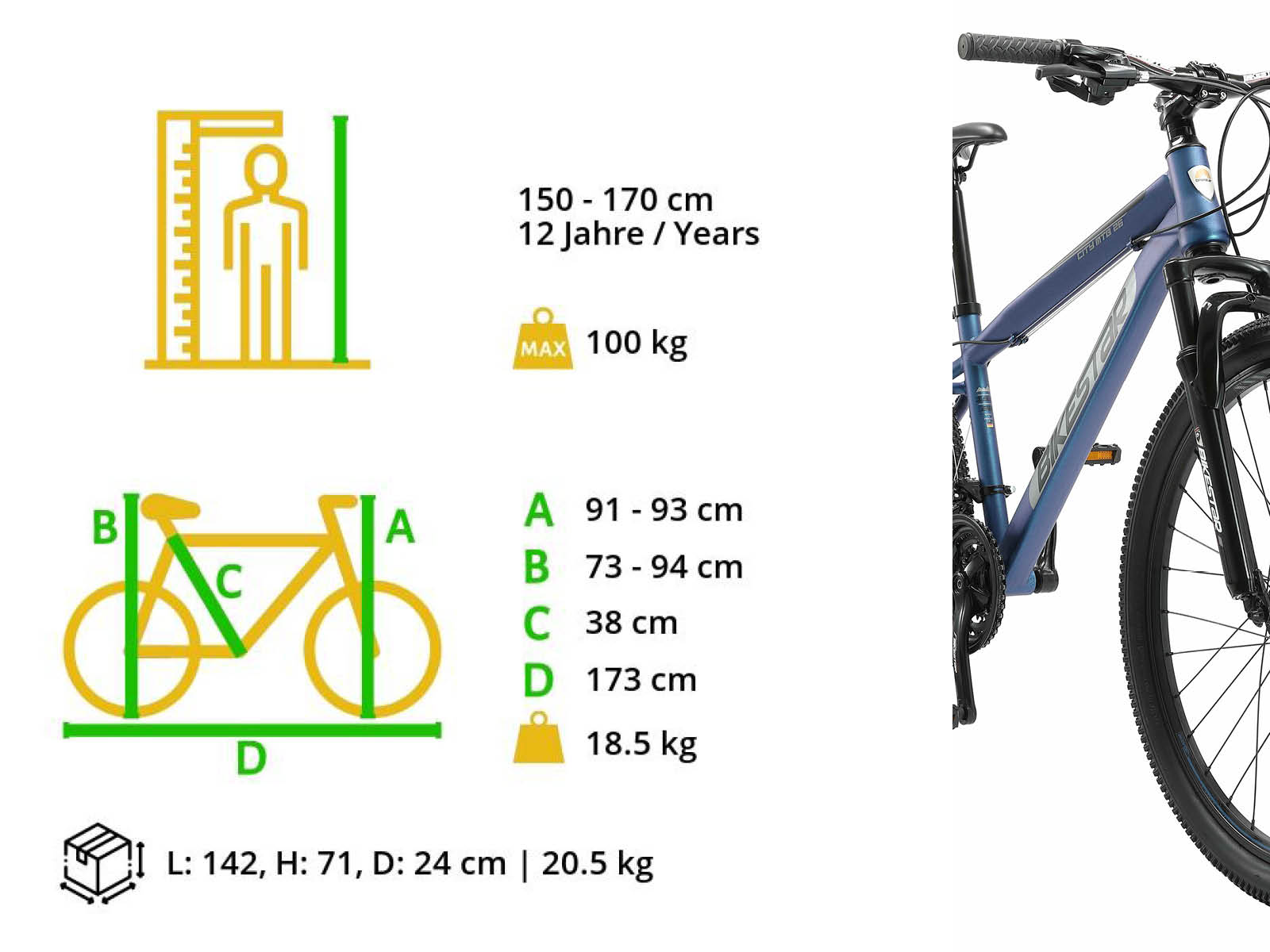 Bikestar Hardtail MTB Staal M 26 Inch 21 Speed blauw - Afbeelding 6