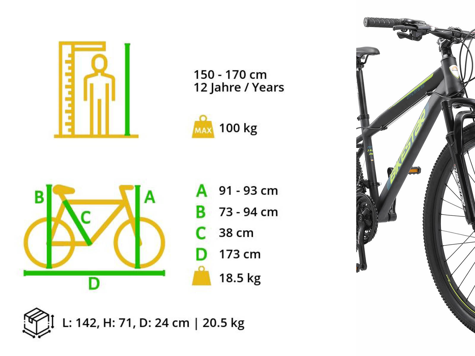 Bikestar Hardtail MTB Staal M 26 Inch 21 Speed zwart/blauw - Afbeelding 6