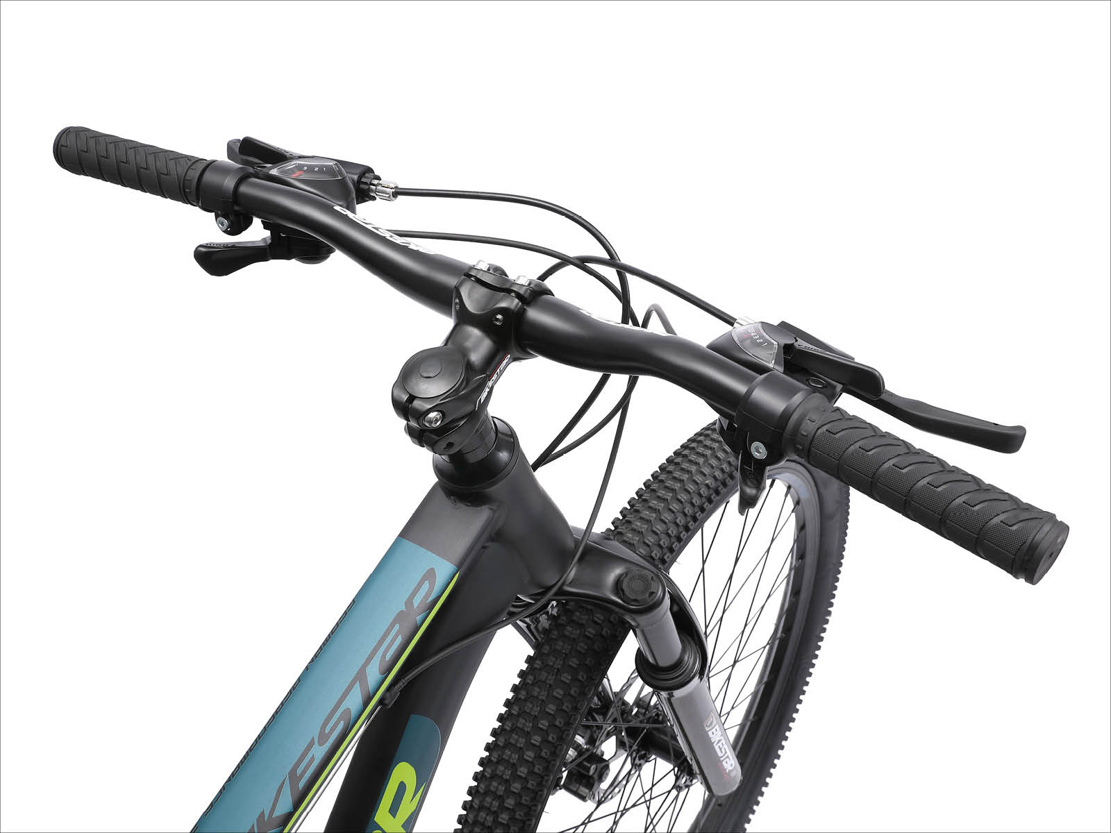 Bikestar Hardtail MTB Staal M 26 Inch 21 Speed zwart/blauw - Afbeelding 4