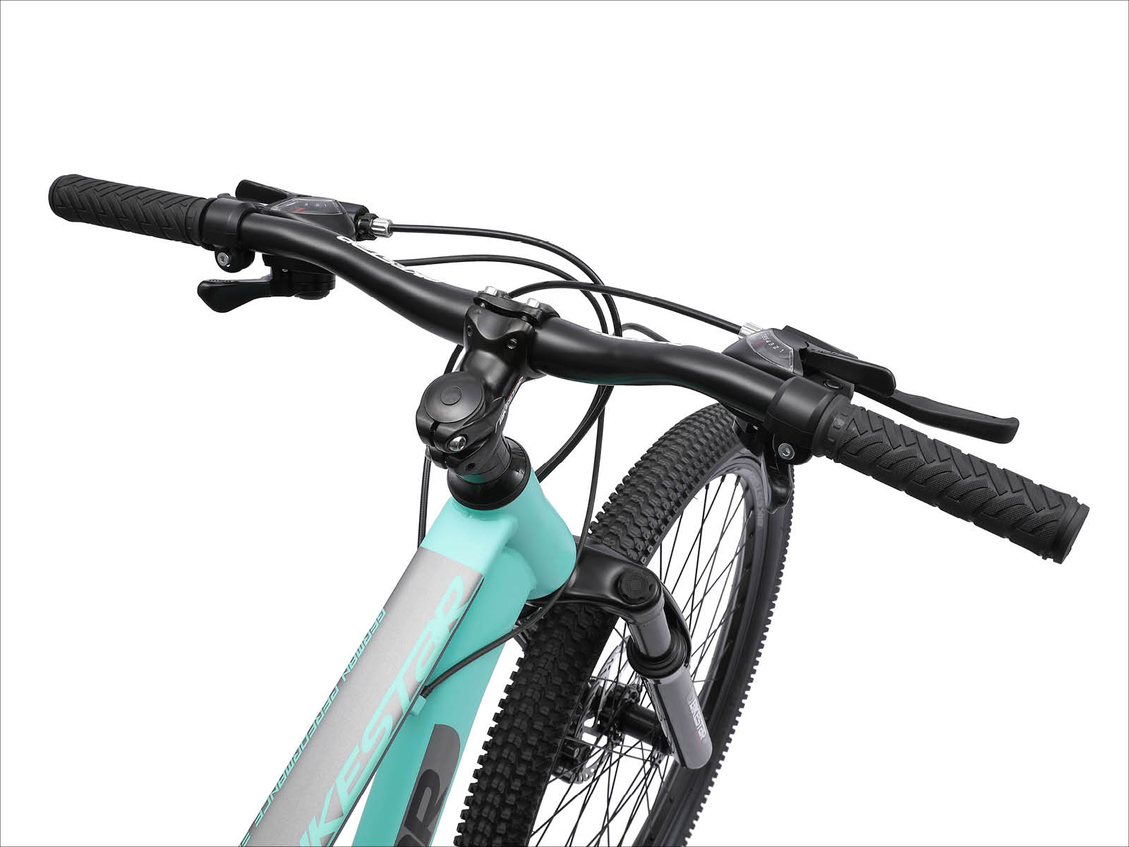 Bikestar Hardtail MTB Staal M 26 Inch 21 Speed mintgroen/zilver - Afbeelding 4