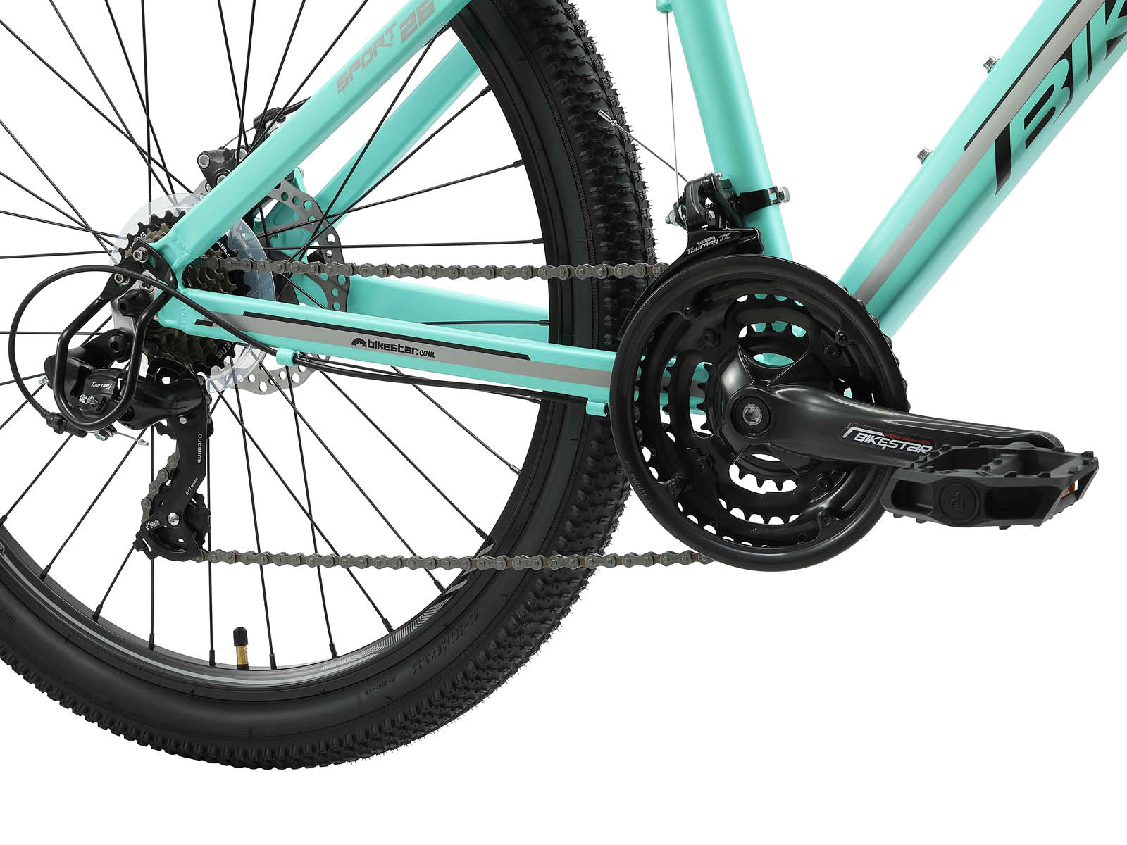 Bikestar Hardtail MTB Alu Sport M 26 Inch 21 Speed mintgroen - Afbeelding 5