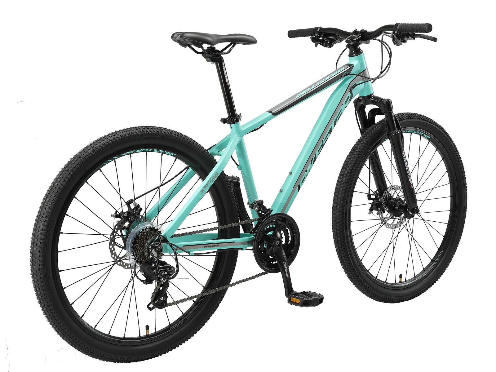 Bikestar Hardtail MTB Alu Sport M 26 Inch 21 Speed mintgroen - Afbeelding 3