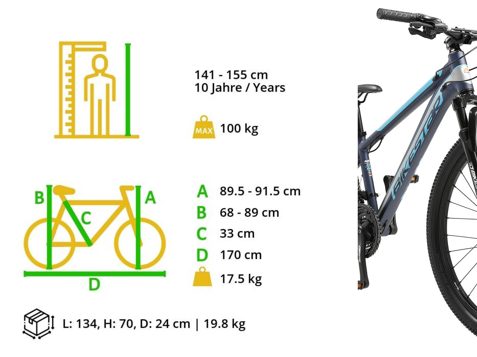 Bikestar Hardtail MTB Alu Sport S 26 Inch 21 Speed blauw - Afbeelding 6