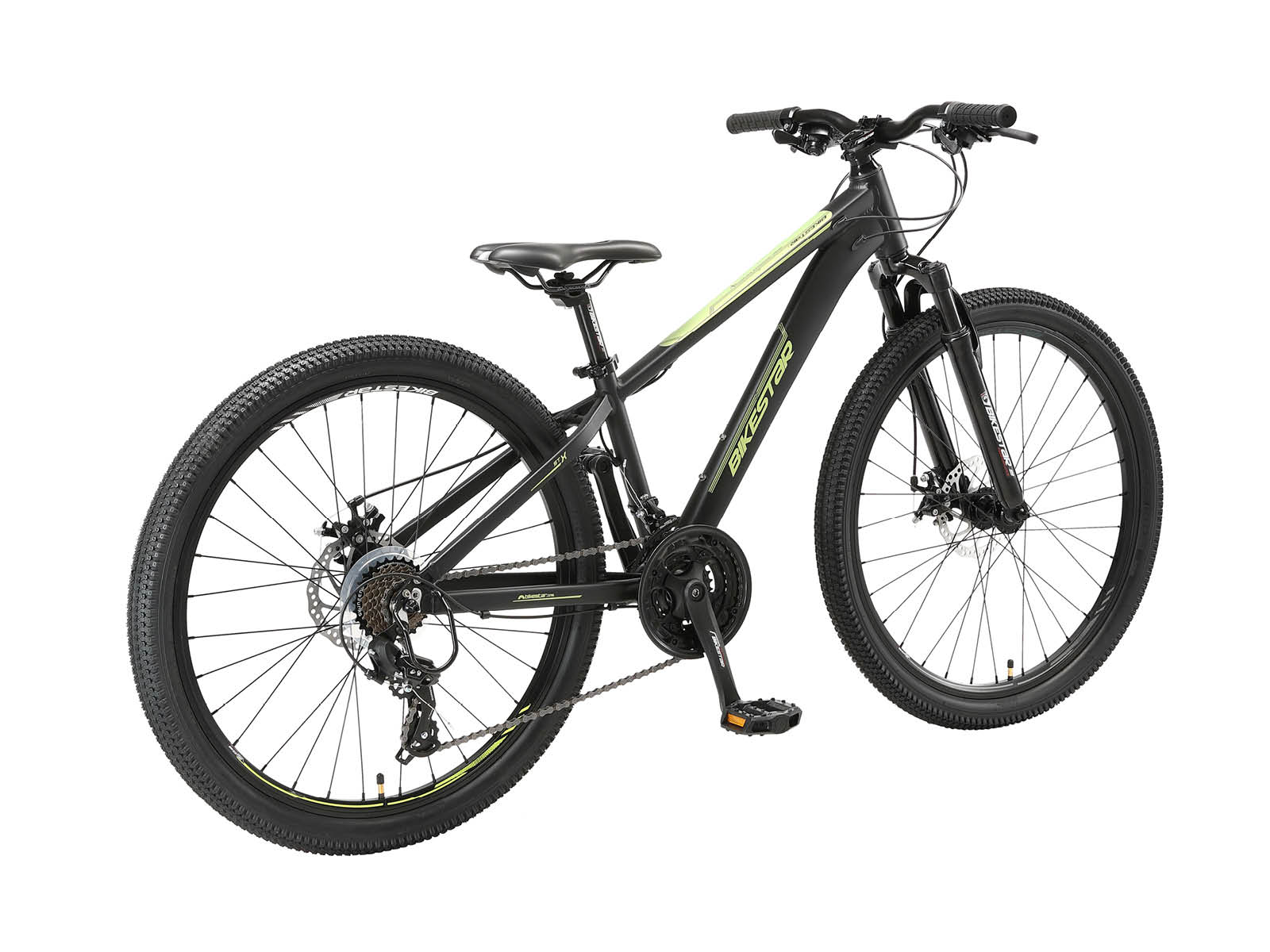 Bikestar Hardtail MTB Alu Sport S 26 Inch 21 Speed zwart/geel - Afbeelding 3