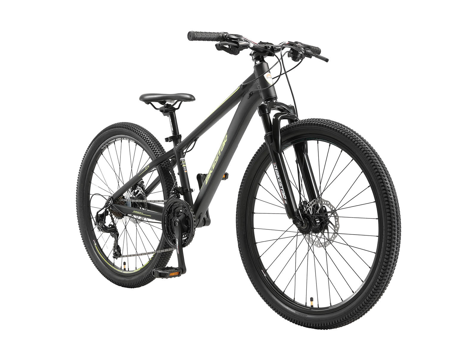 Bikestar Hardtail MTB Alu Sport S 26 Inch 21 Speed zwart/geel - Afbeelding 2