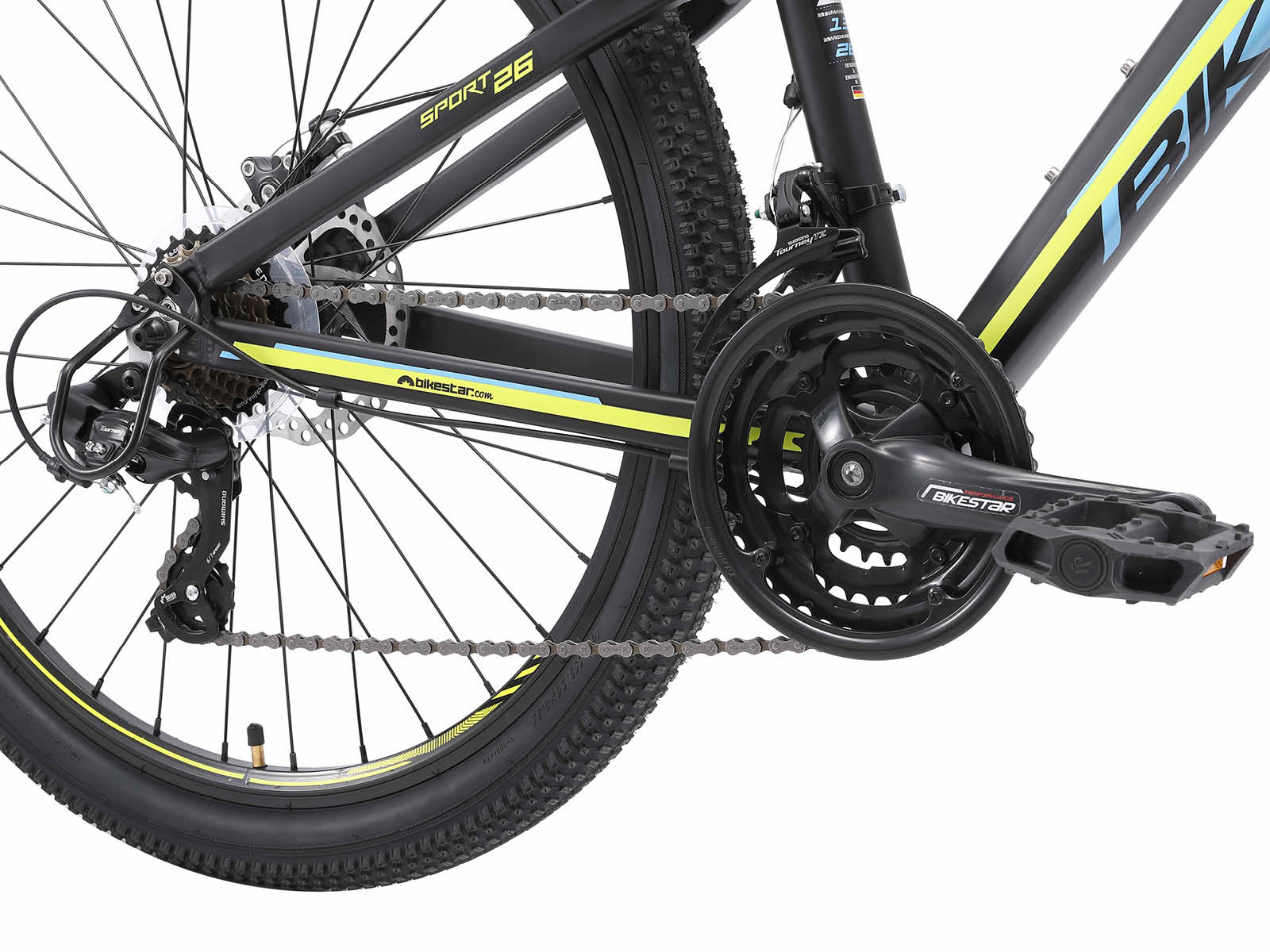 Bikestar Hardtail MTB Alu Sport S 26 Inch 21 Speed zwart/blauw - Afbeelding 5