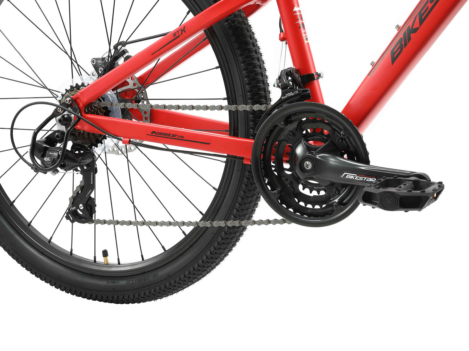 Bikestar Hardtail MTB Alu Sport S 26 Inch 21 Speed rood - Afbeelding 5