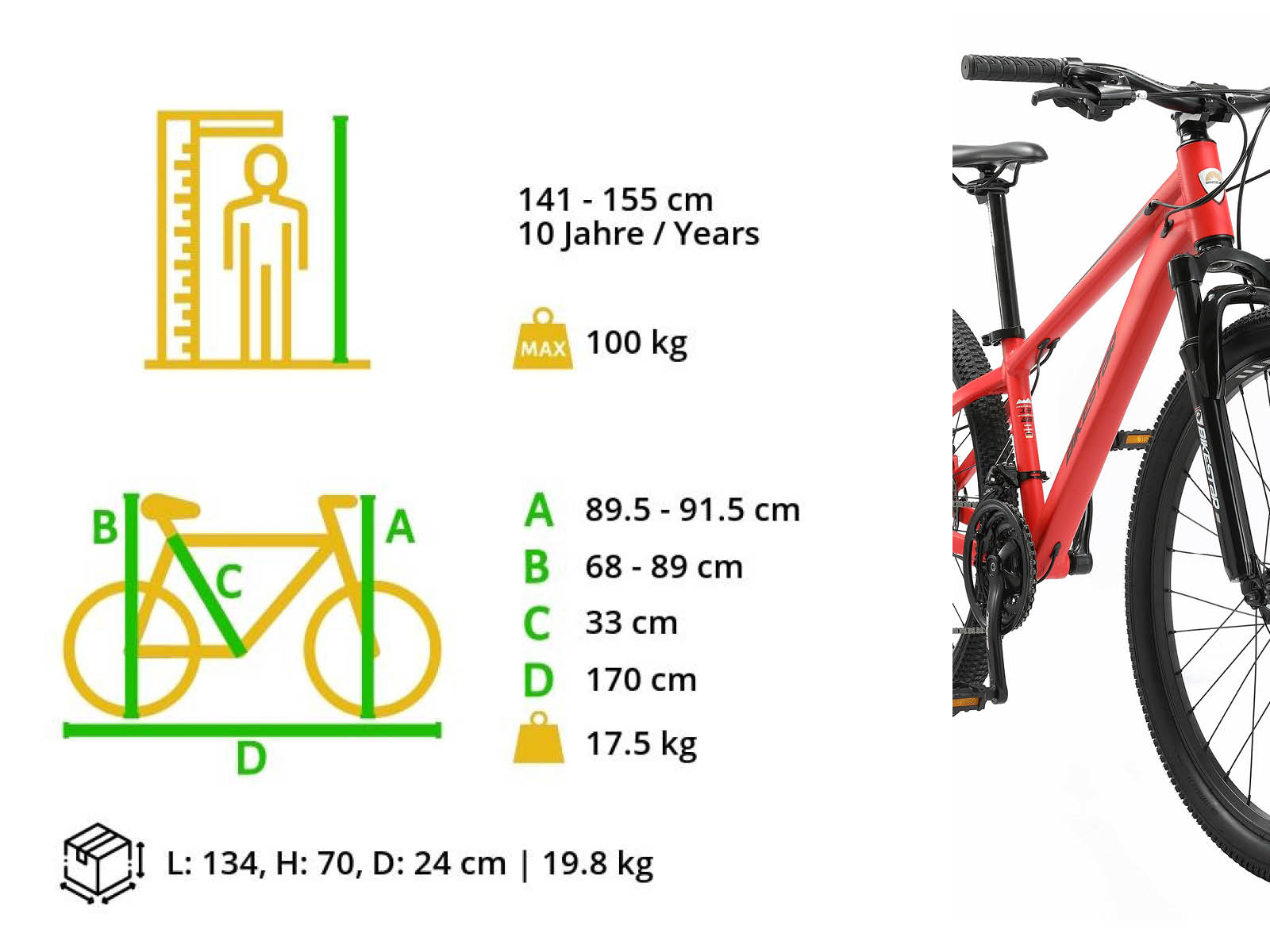 Bikestar Hardtail MTB Alu Sport S 26 Inch 21 Speed rood - Afbeelding 6