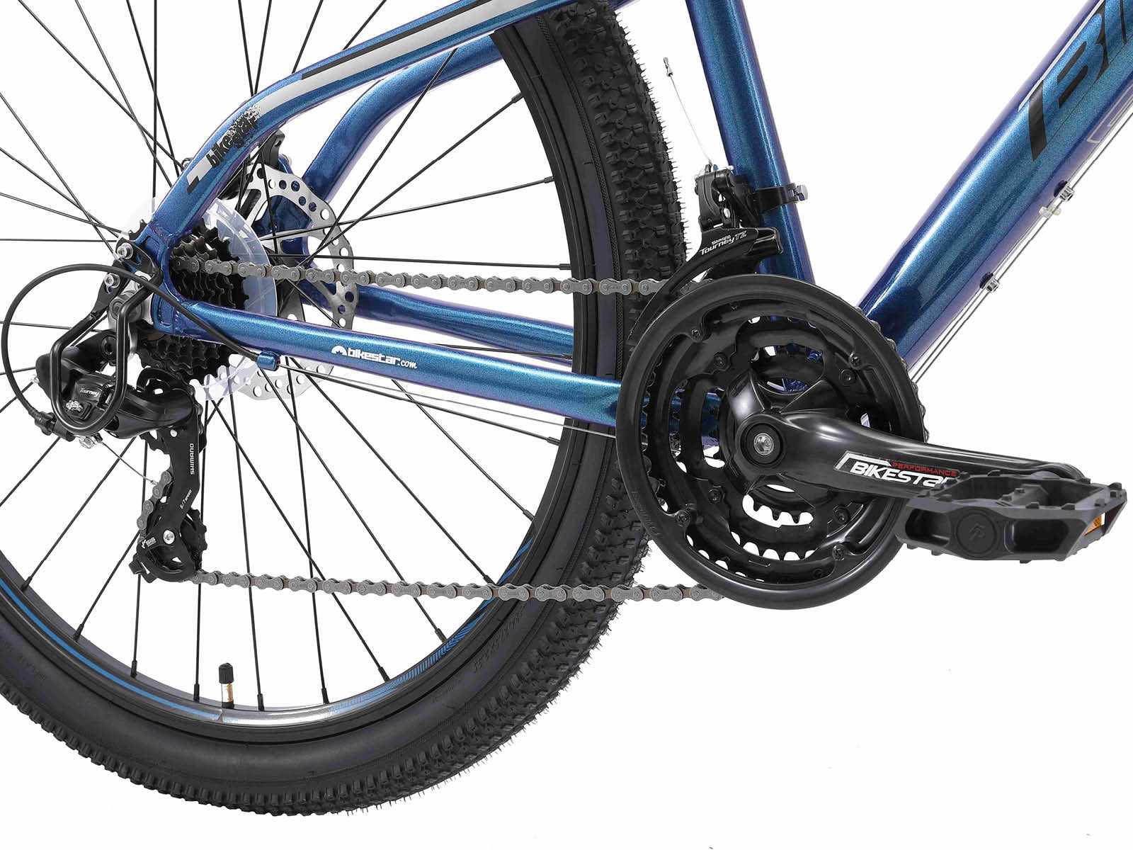 Bikestar Hardtail MTB Alu 27.5 Inch 21 Speed Blauw - Afbeelding 5