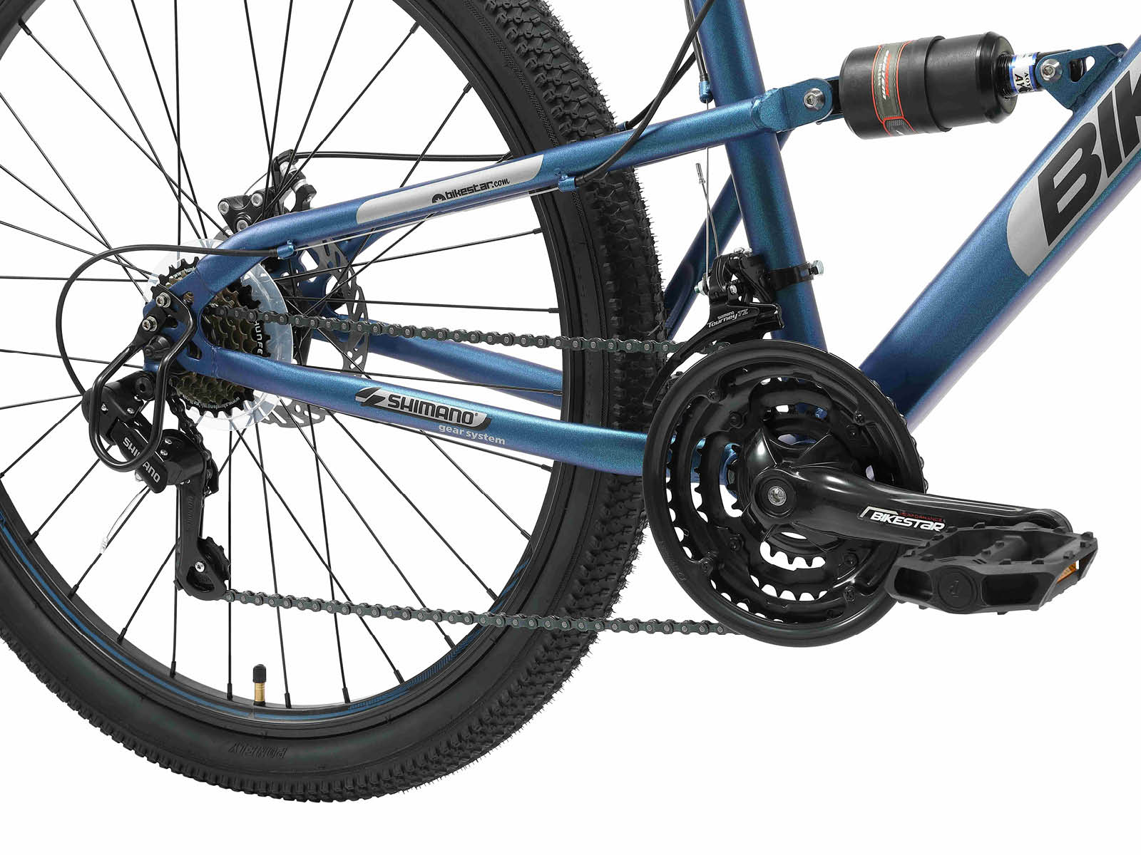 Bikestar Fully MTB Staal Medium 27.5 Inch 21 Speed Blauw - Afbeelding 5