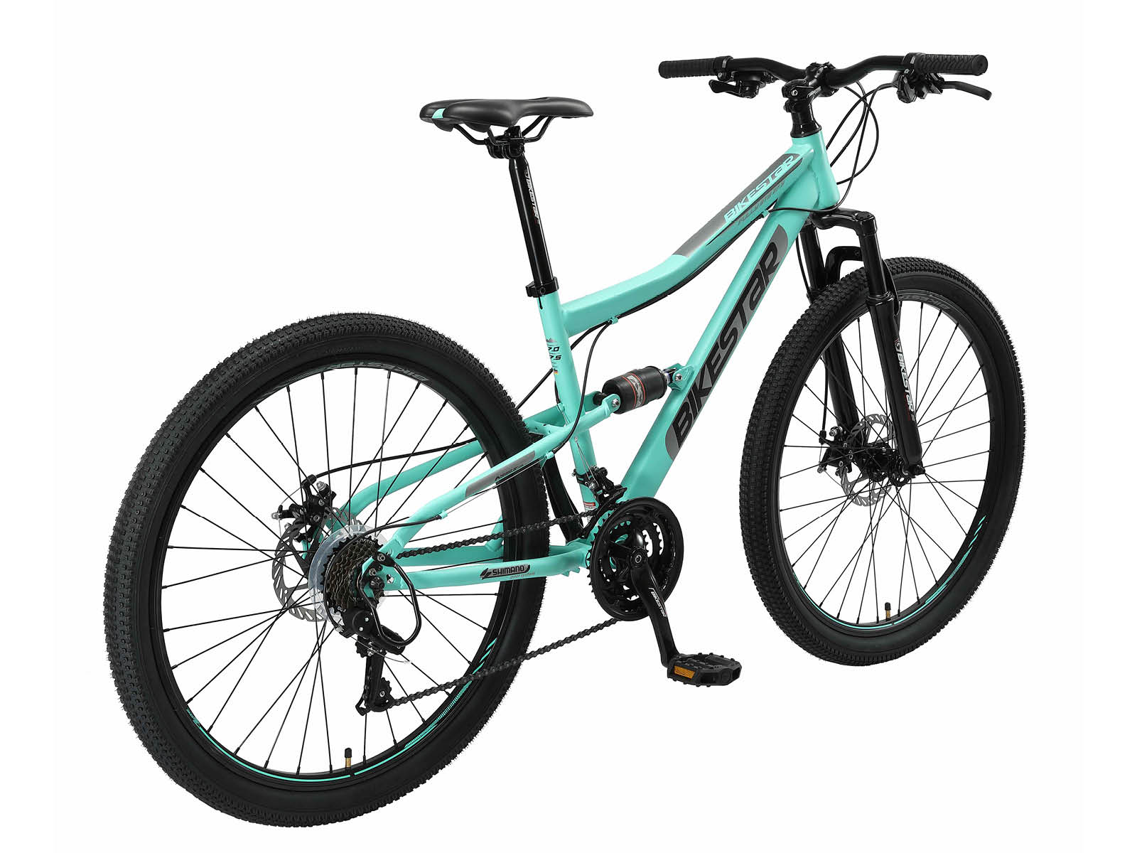 Bikestar Fully MTB Staal Medium 27.5 Inch 21 Speed Mintgroen - Afbeelding 3