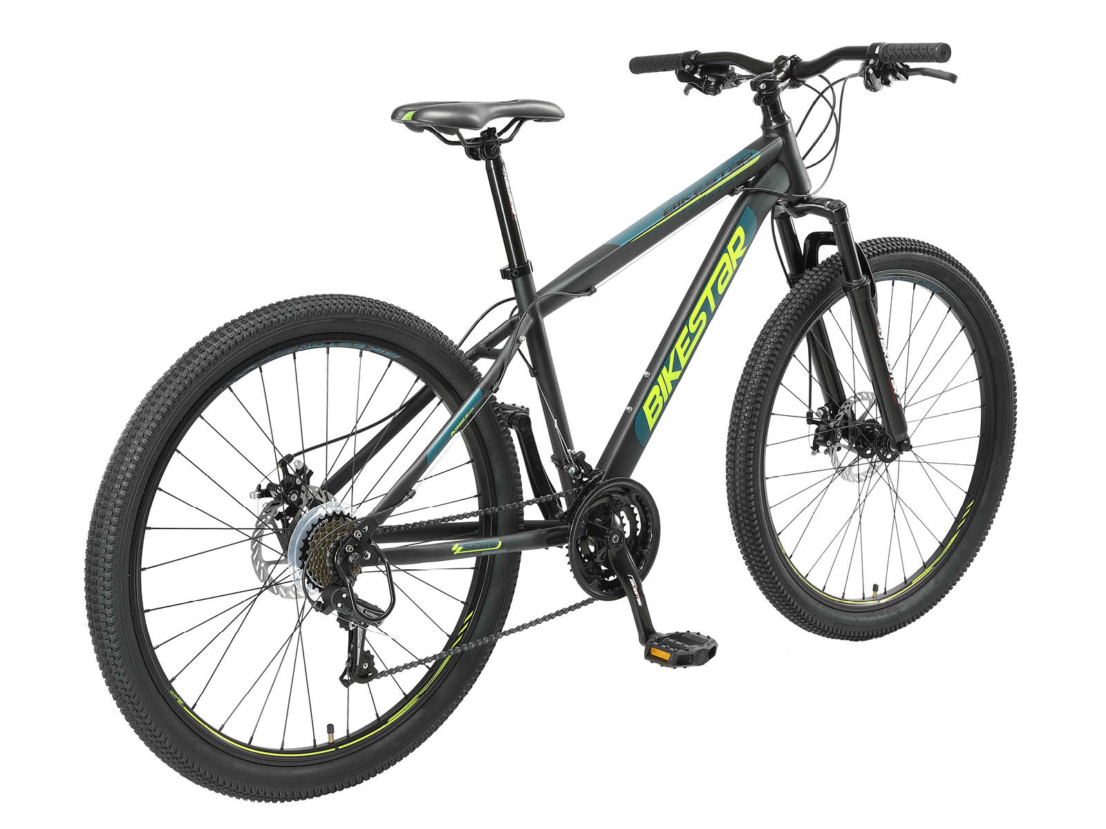 Bikestar Hardtail Staal MTB Medium 27,5 Inch 21 Speed zwart/blauw - Afbeelding 3