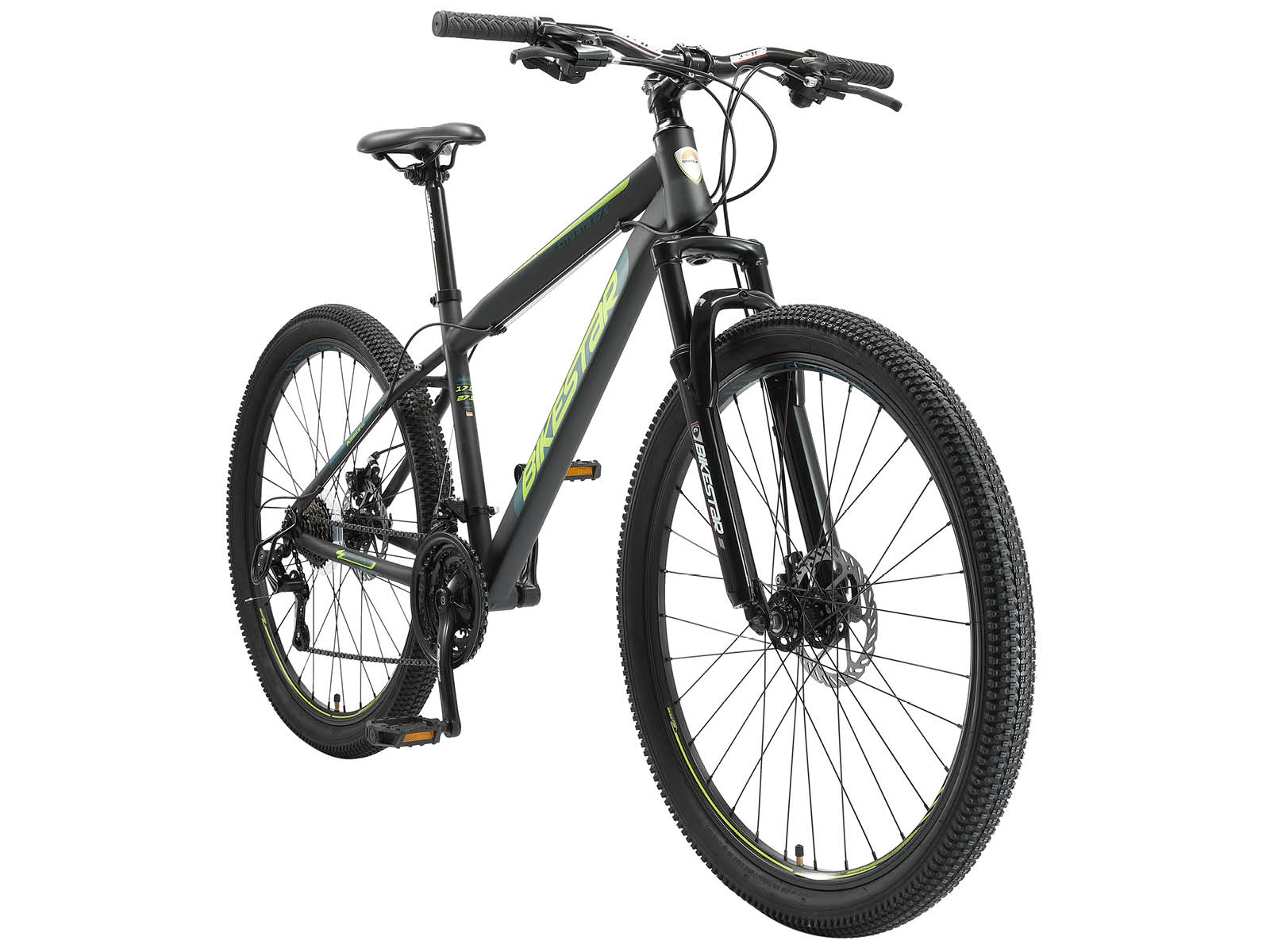 Bikestar Hardtail Staal MTB Medium 27,5 Inch 21 Speed zwart/blauw - Afbeelding 2