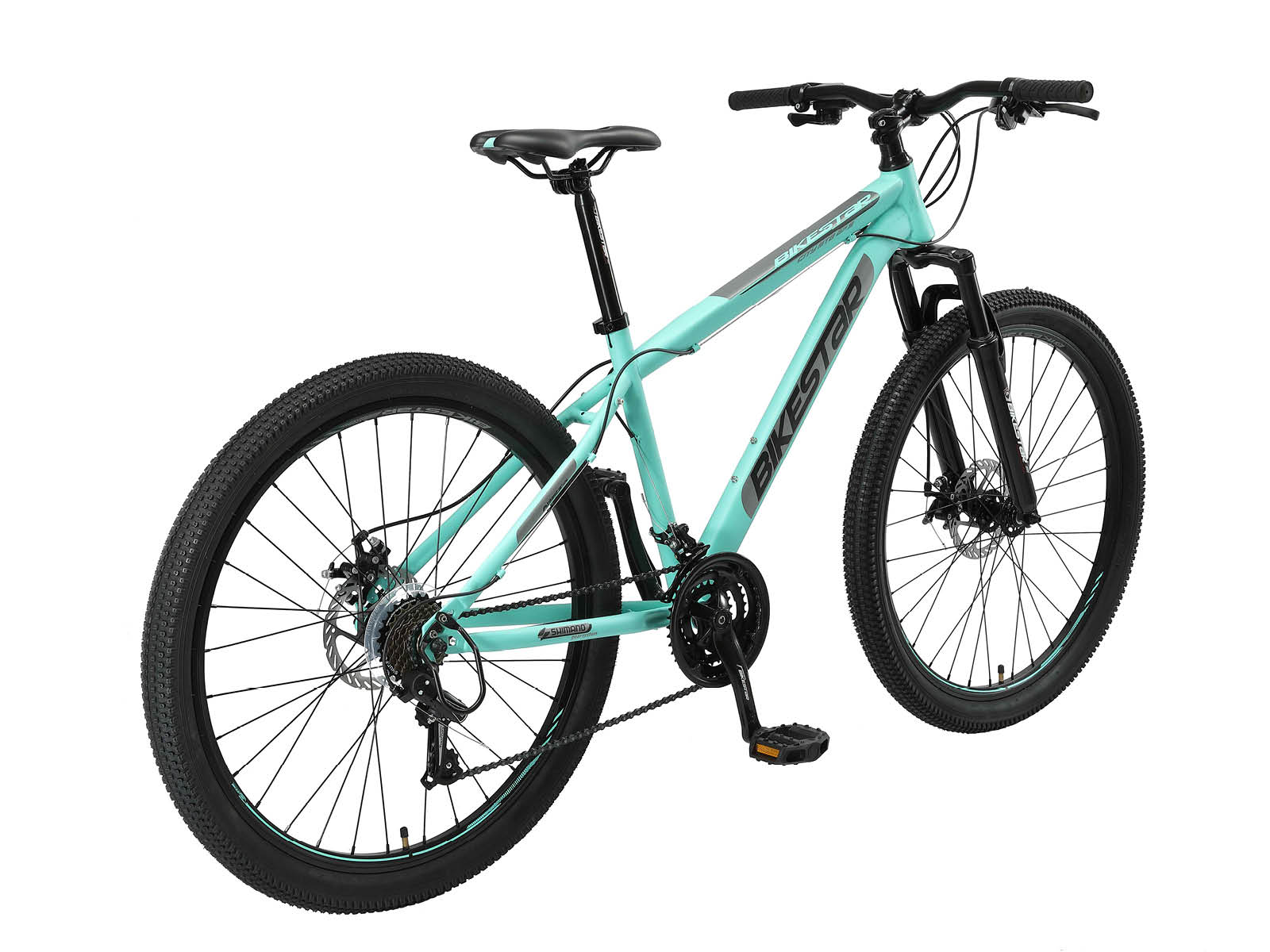 Bikestar Hardtail Staal MTB Medium 27,5 Inch 21 Speed turqoise - Afbeelding 3