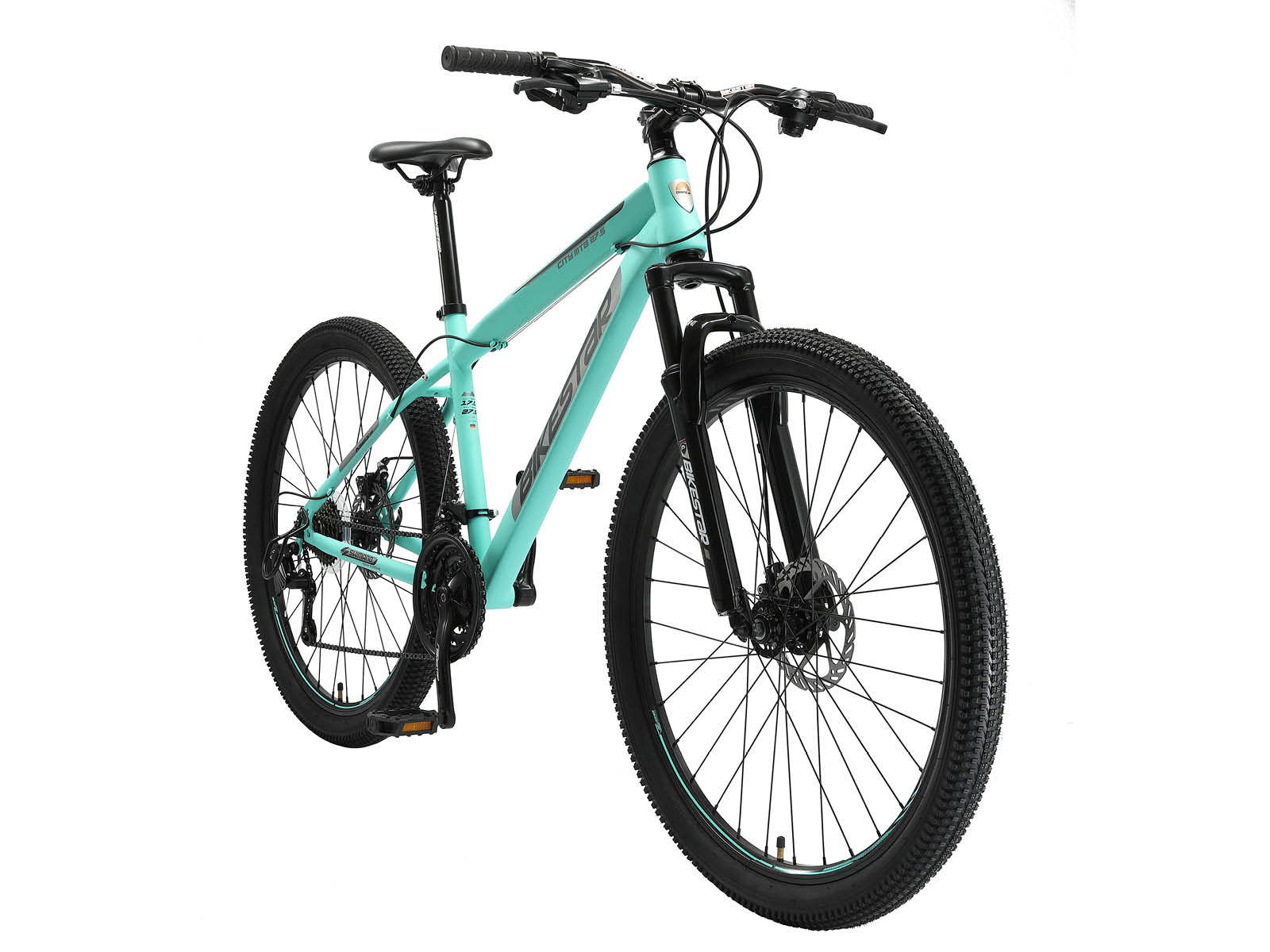 Bikestar Hardtail Staal MTB Medium 27,5 Inch 21 Speed turqoise - Afbeelding 2