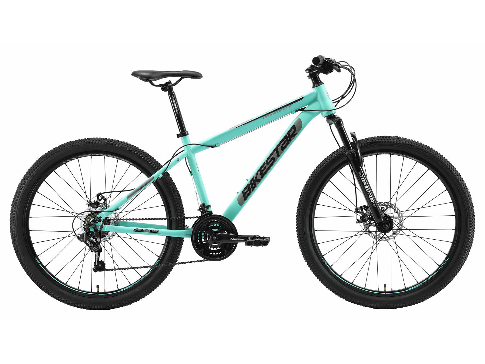 bikestar 27 inch MTB turqoise