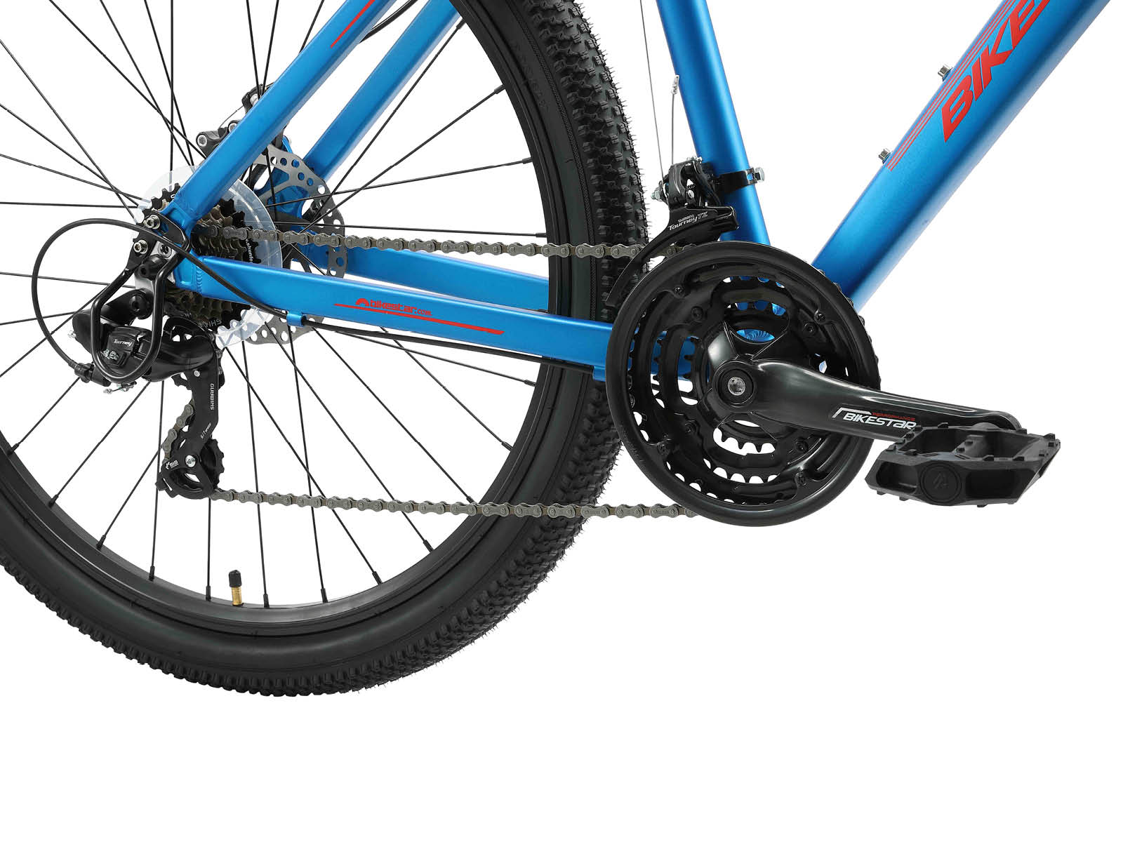 Bikestar Hardtail MTB Alu Sport L 27,5 Inch 21 Speed Blauw/rood - Afbeelding 5