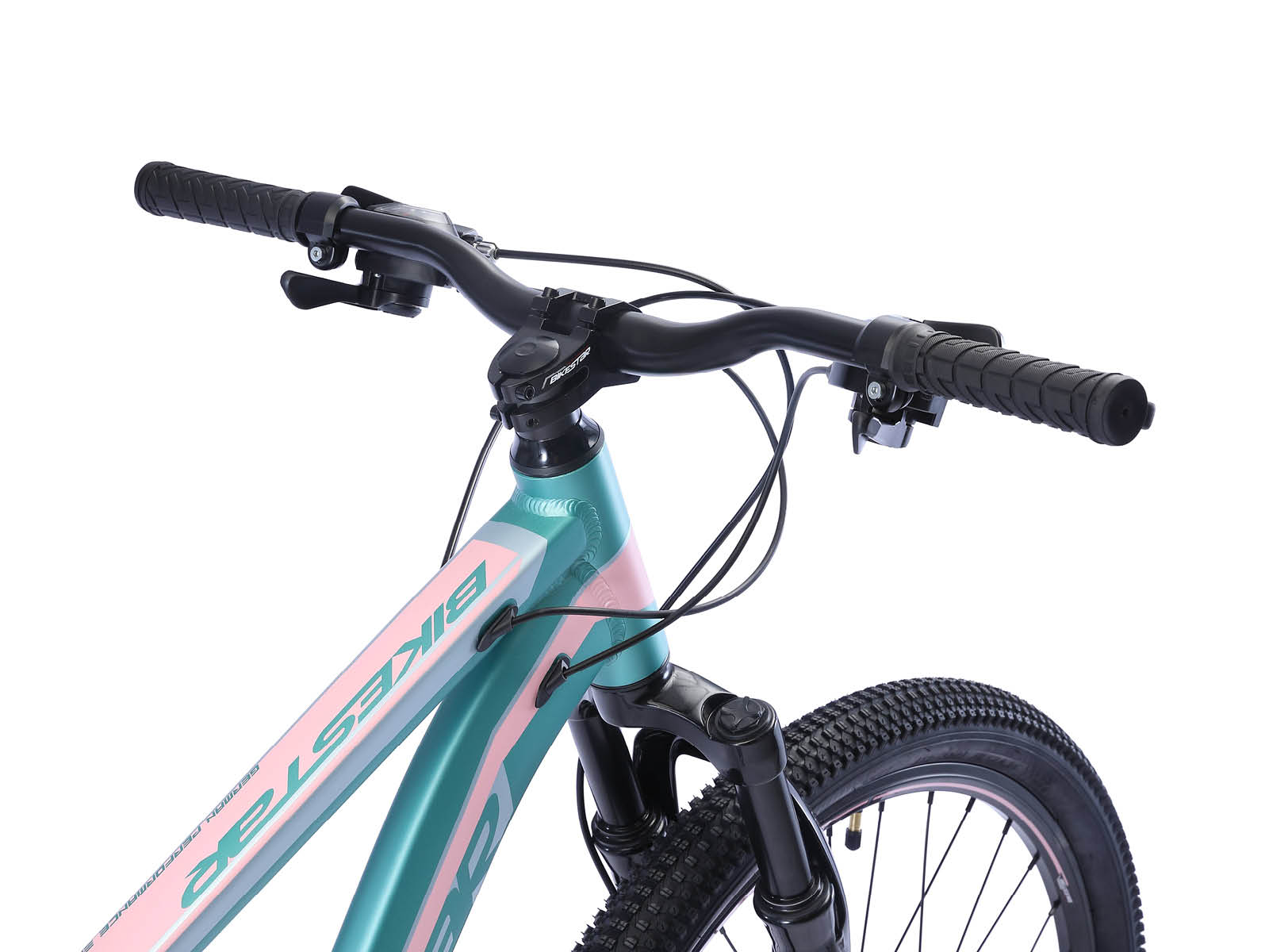 Bikestar Hardtail MTB Alu Sport M 27,5 Inch 21 Speed Turquoise/Roze - Afbeelding 4