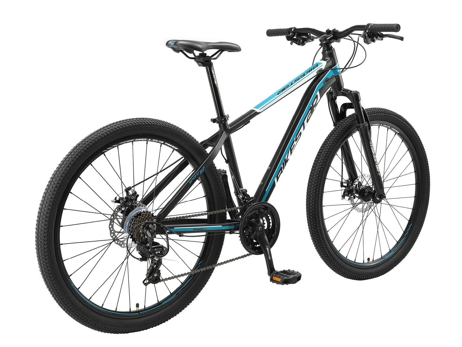 Bikestar Hardtail MTB Alu Sport M 27,5 Inch 21 Speed Zwart/blauw - Afbeelding 3