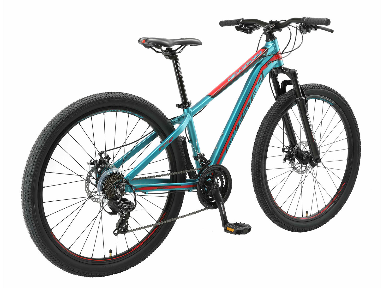 Bikestar Hardtail MTB Alu Sport S 27.5 Inch 21 Speed Turquoise - Afbeelding 3