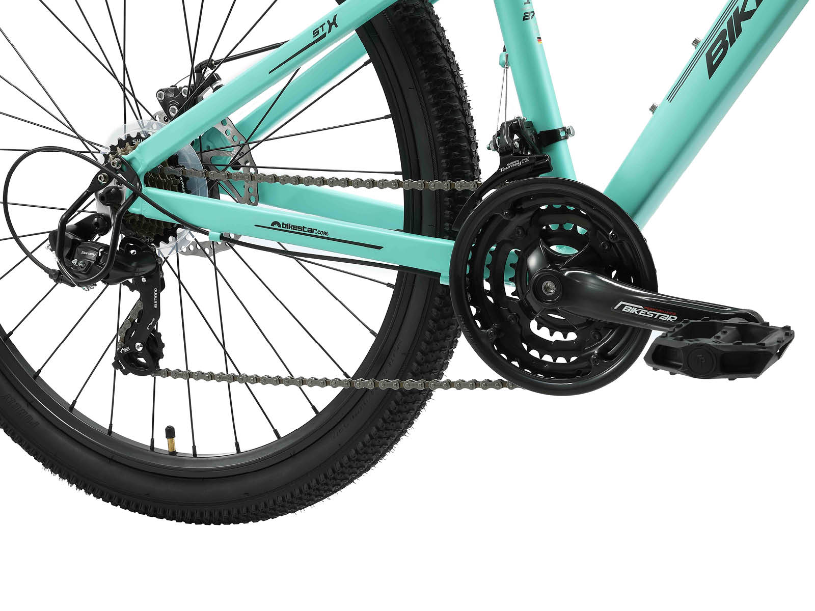 Bikestar Hardtail MTB Alu Sport S 27.5 Inch 21 Speed Mintgroen - Afbeelding 5