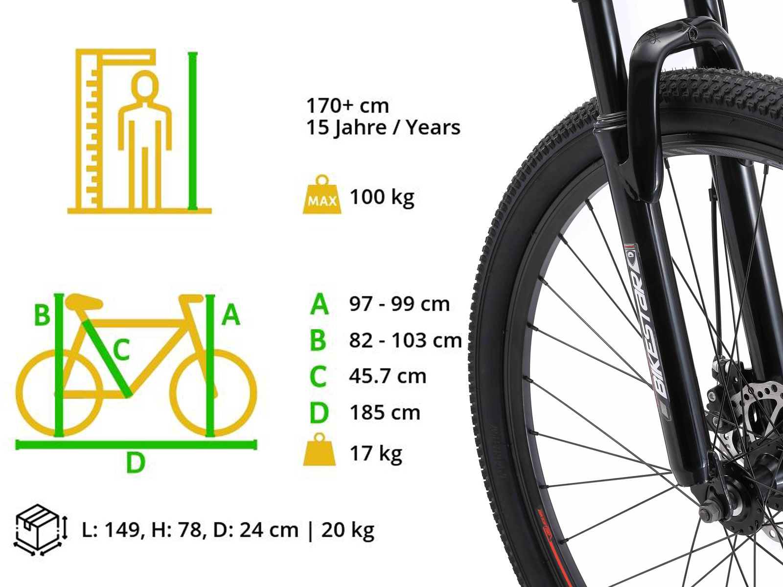 Bikestar Hardtail MTB Alu 29 Inch 21 Speed Grijs - Afbeelding 7