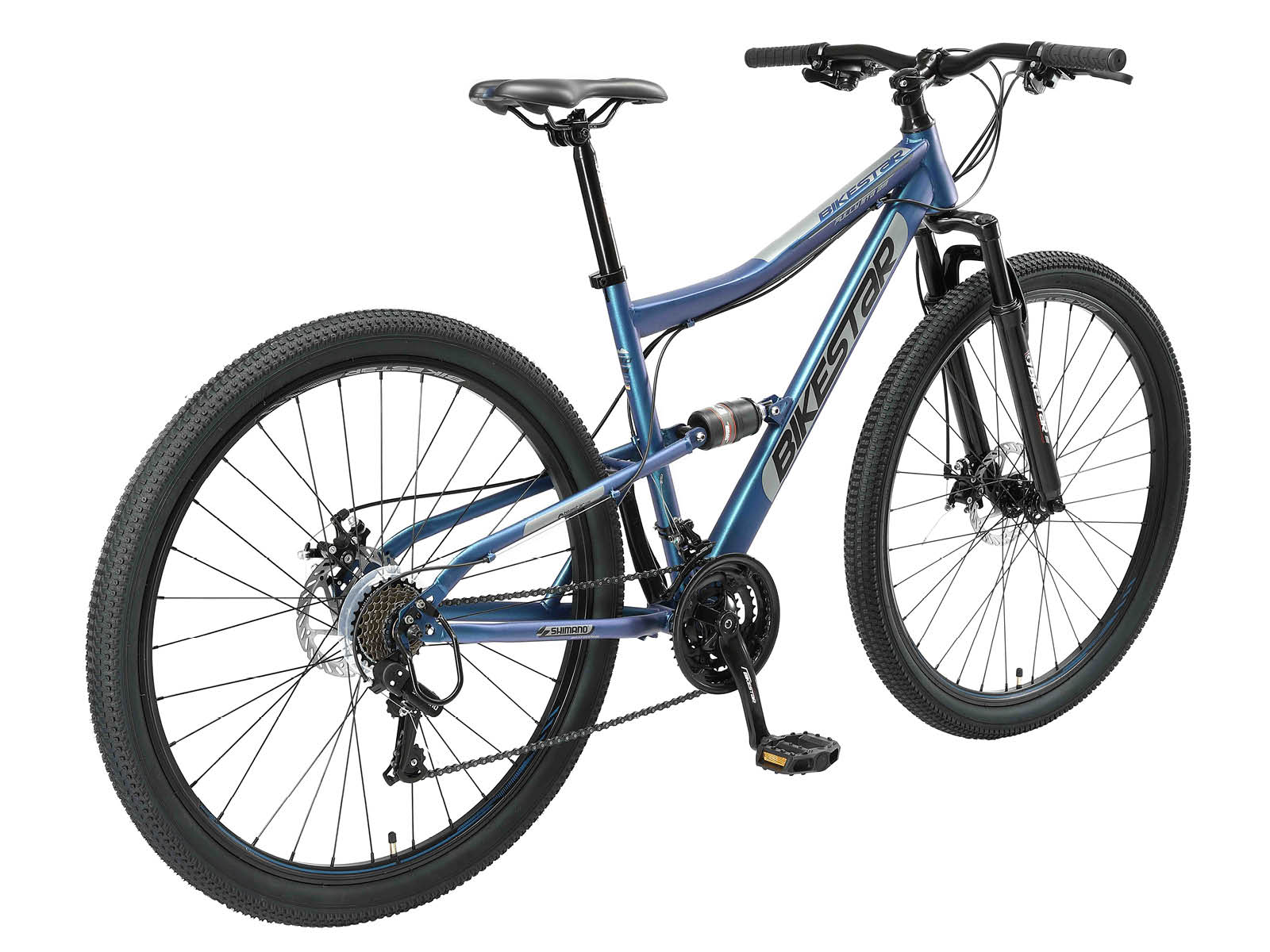 Bikestar Fully MTB Staal Medium 29 Inch 21 Speed Blauw - Afbeelding 3