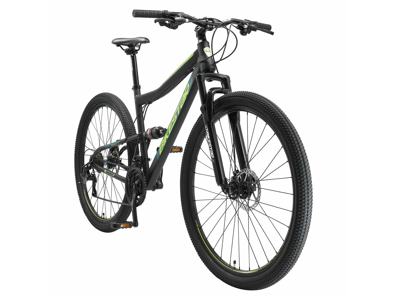 Bikestar Fully MTB Staal Medium 29 Inch 21 Speed Zwart/Blauw - Afbeelding 2
