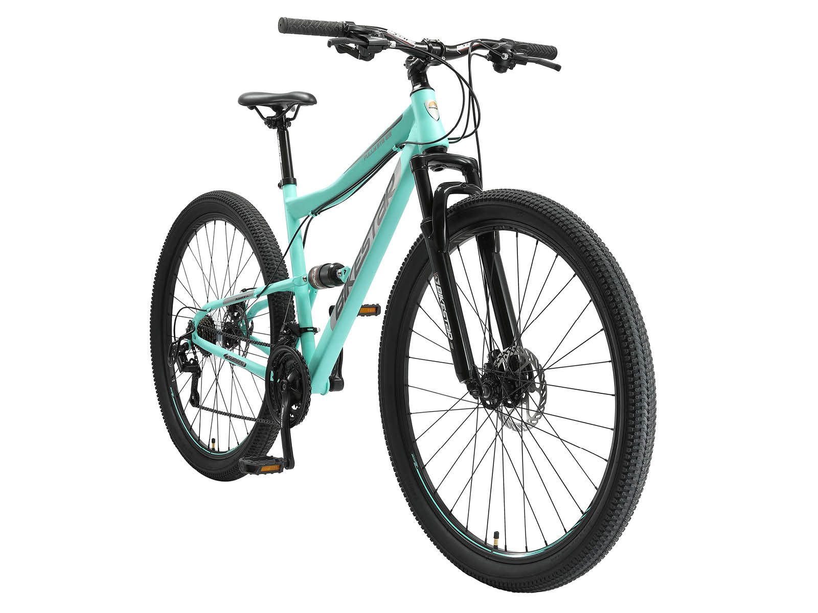 Bikestar Fully MTB Staal Medium 29 Inch 21 Speed Mintgroen - Afbeelding 2