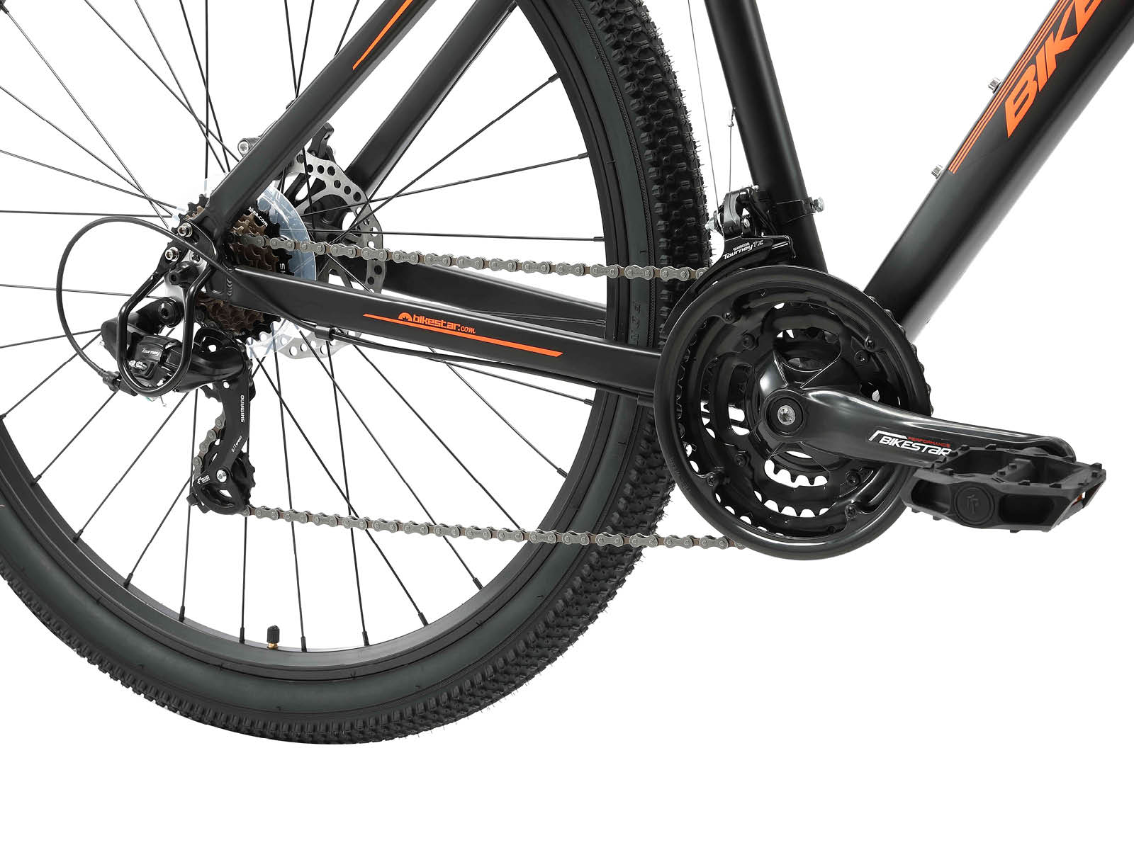 Bikestar Hardtail MTB Alu Sport Large 29 Inch 21 Speed zwart/oranje - Afbeelding 5