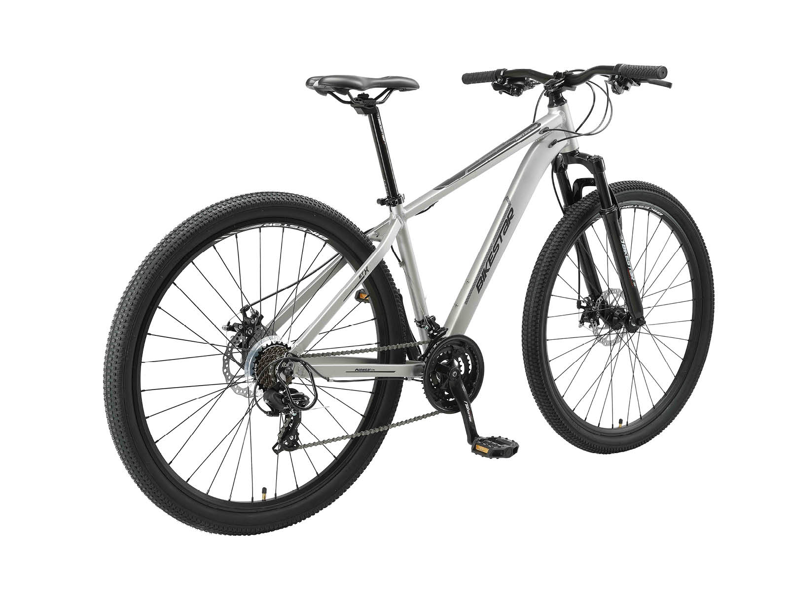 Bikestar Hardtail MTB Alu Sport Medium 29 Inch 21 Speed Zilver - Afbeelding 3